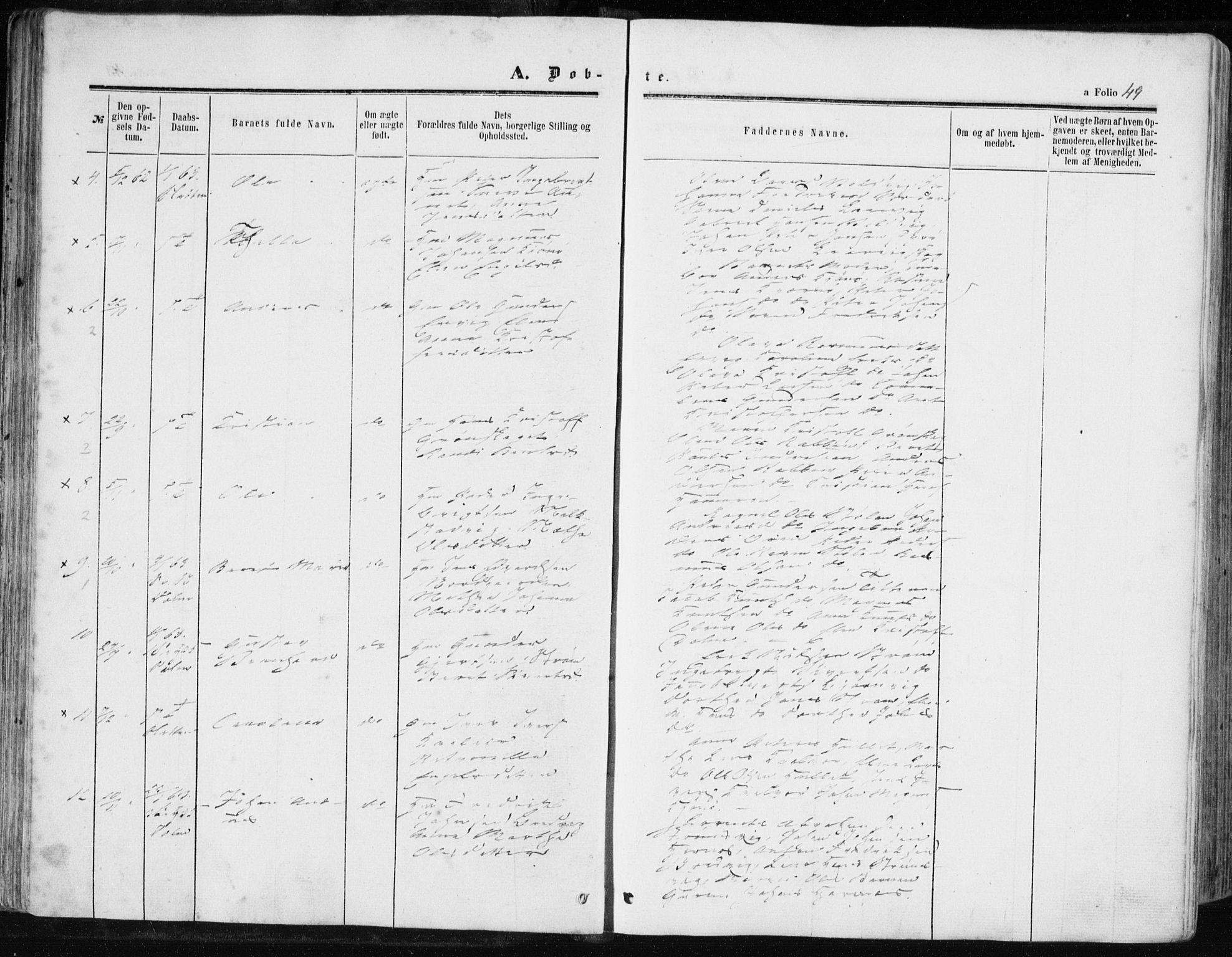 Ministerialprotokoller, klokkerbøker og fødselsregistre - Sør-Trøndelag, AV/SAT-A-1456/634/L0531: Parish register (official) no. 634A07, 1861-1870, p. 49