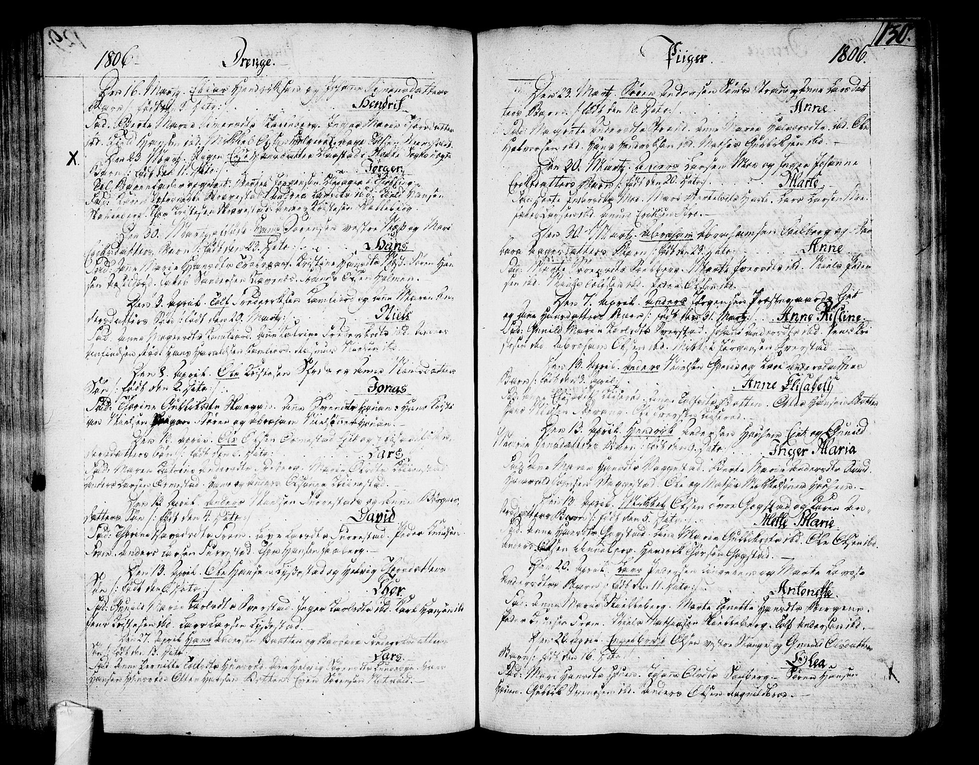 Sandar kirkebøker, SAKO/A-243/F/Fa/L0003: Parish register (official) no. 3, 1789-1814, p. 130