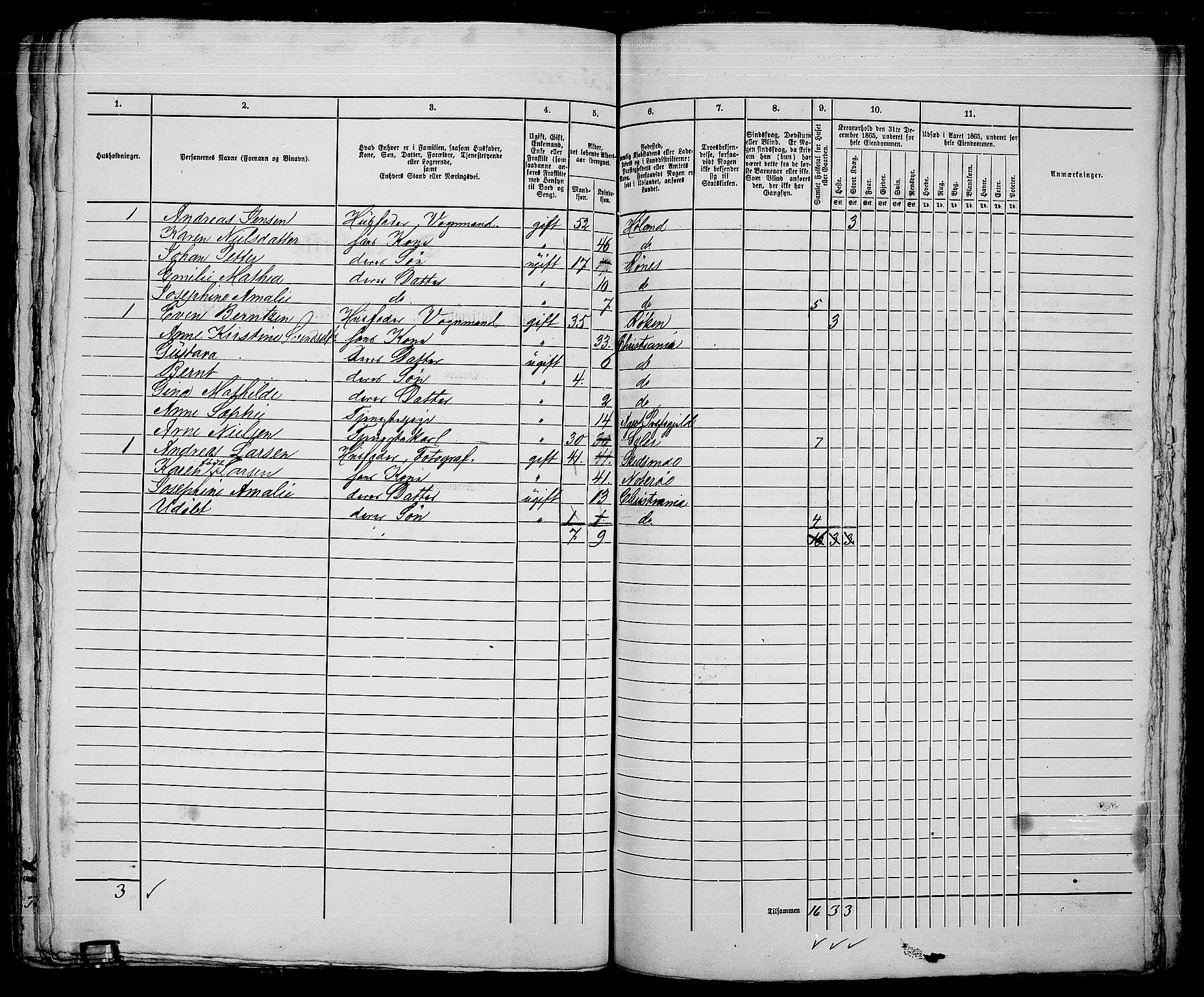 RA, 1865 census for Kristiania, 1865, p. 5340