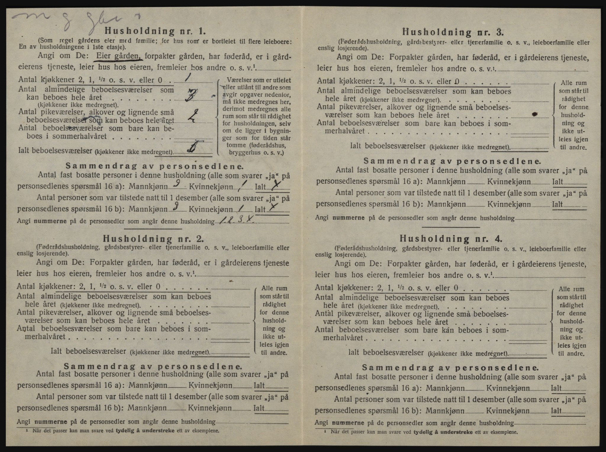 SAT, 1920 census for Hølonda, 1920, p. 394