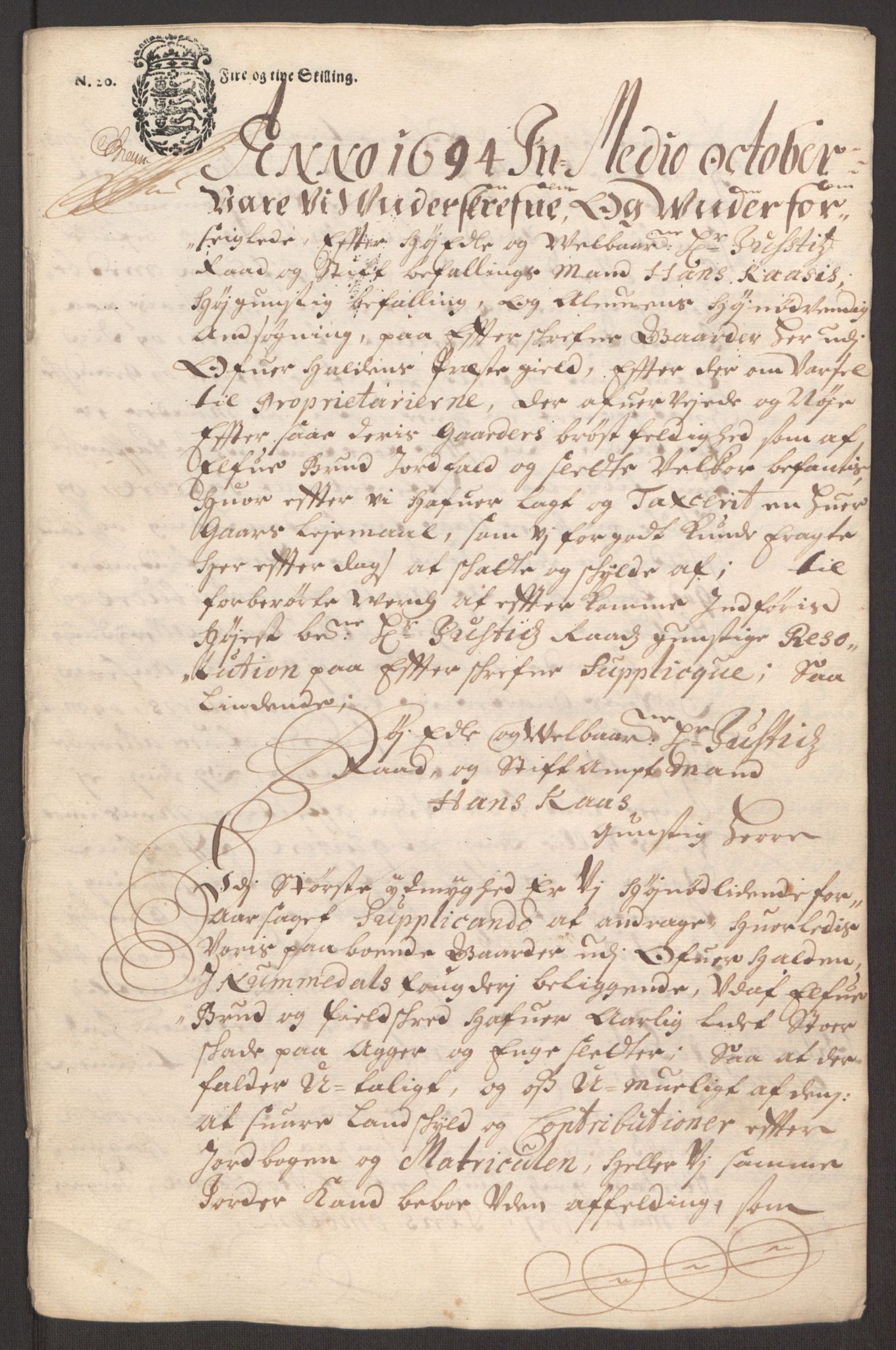 Rentekammeret inntil 1814, Reviderte regnskaper, Fogderegnskap, RA/EA-4092/R64/L4424: Fogderegnskap Namdal, 1692-1695, p. 432