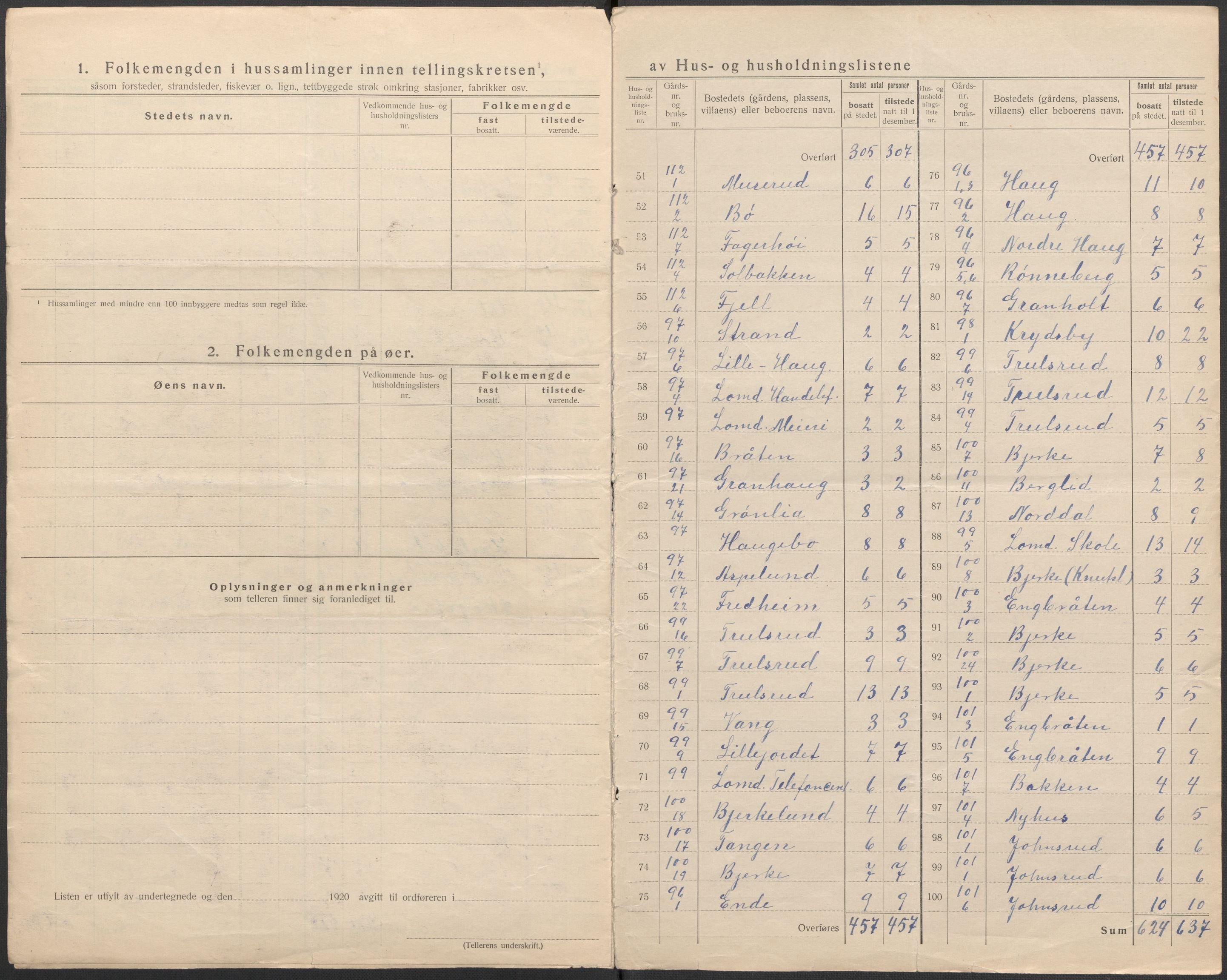 SAO, 1920 census for Bærum, 1920, p. 7