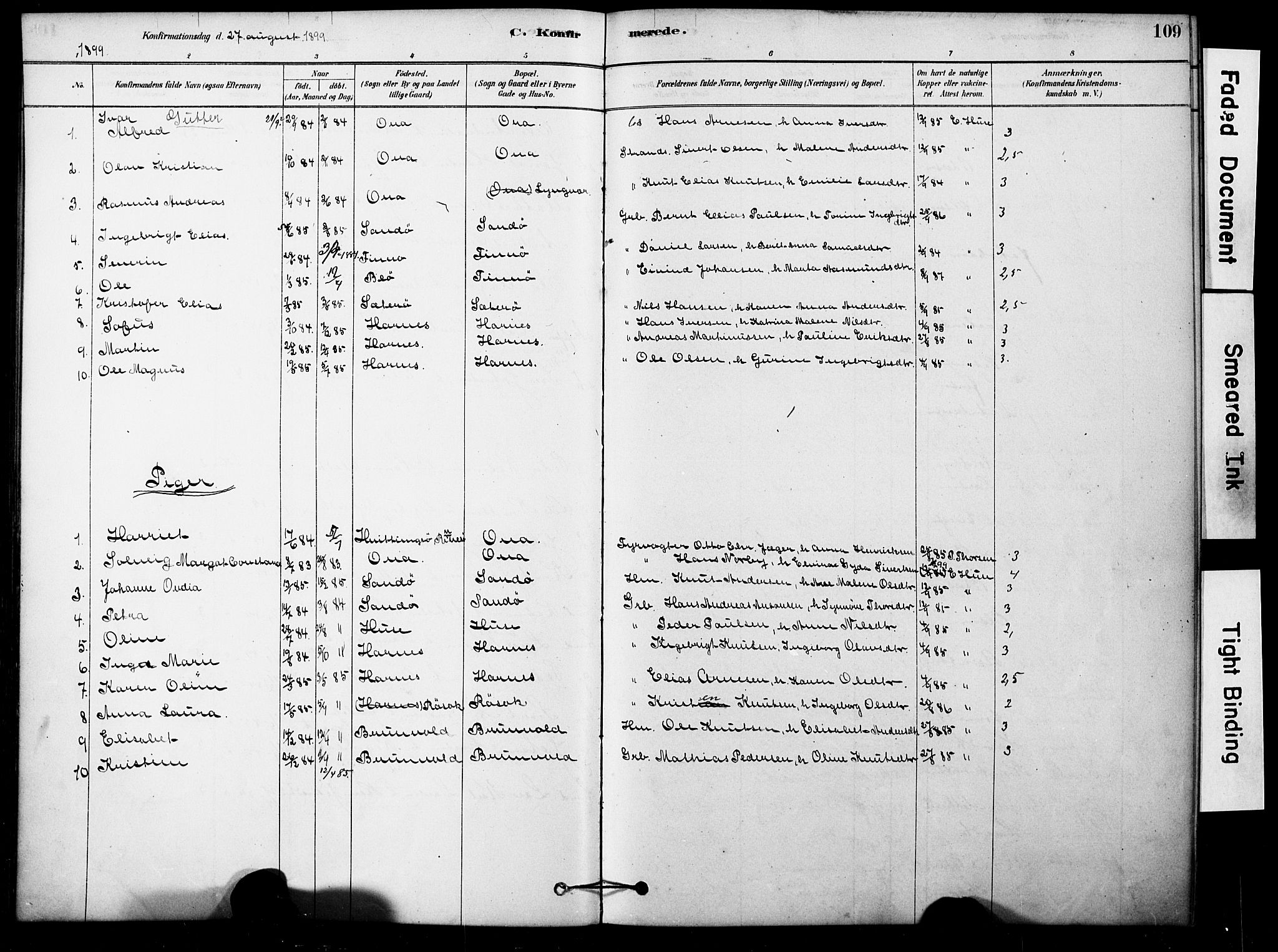 Ministerialprotokoller, klokkerbøker og fødselsregistre - Møre og Romsdal, AV/SAT-A-1454/561/L0729: Parish register (official) no. 561A03, 1878-1900, p. 109