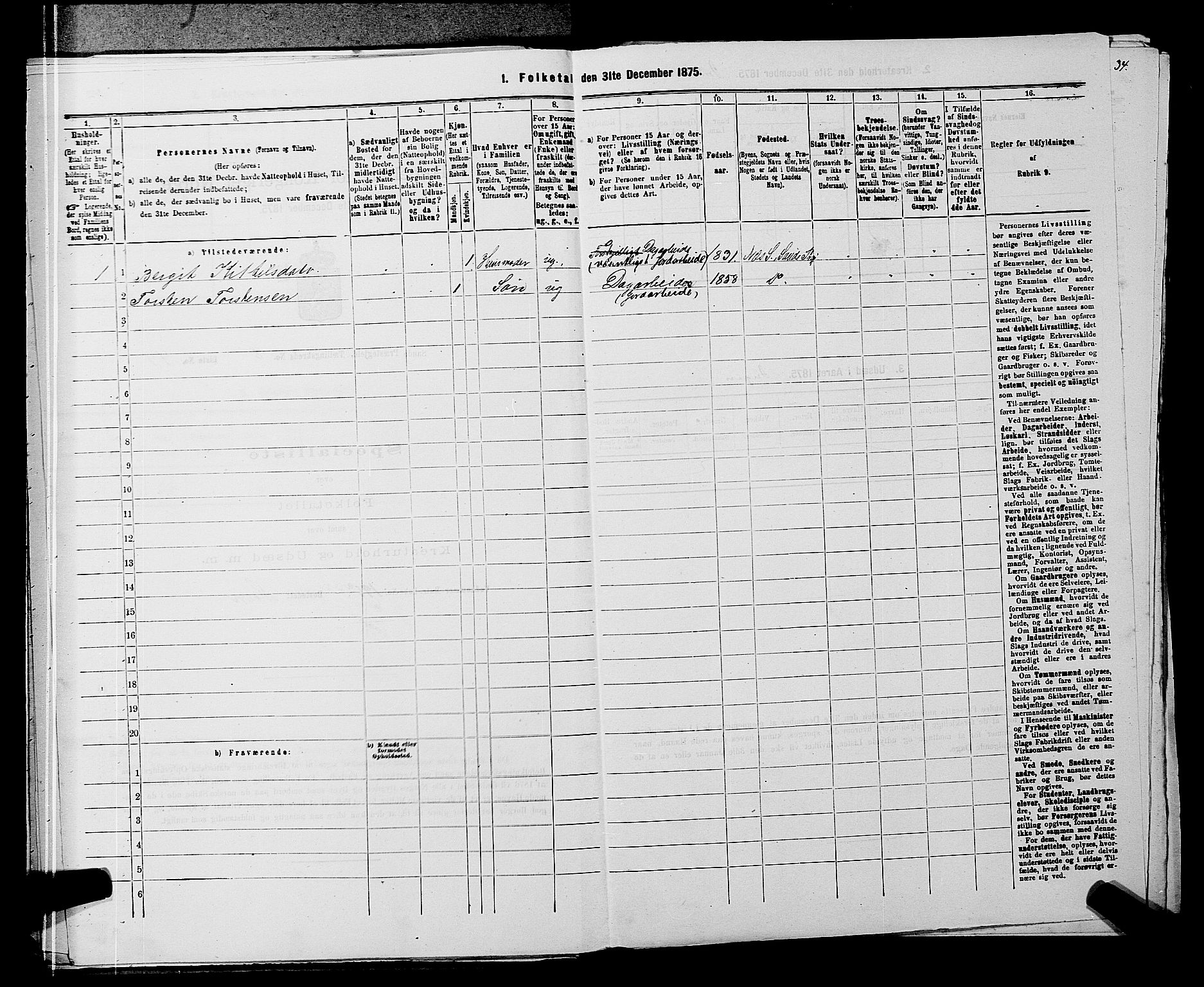 SAKO, 1875 census for 0822P Sauherad, 1875, p. 1028