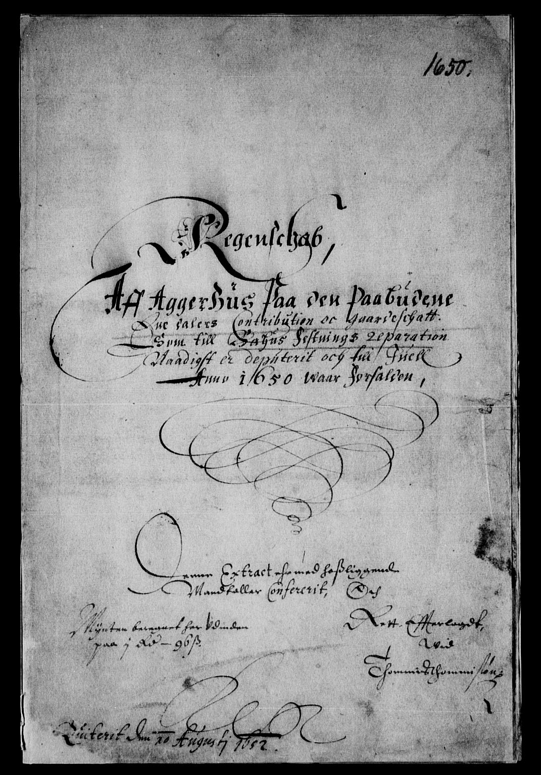 Rentekammeret inntil 1814, Reviderte regnskaper, Lensregnskaper, RA/EA-5023/R/Rb/Rba/L0204: Akershus len, 1642-1651