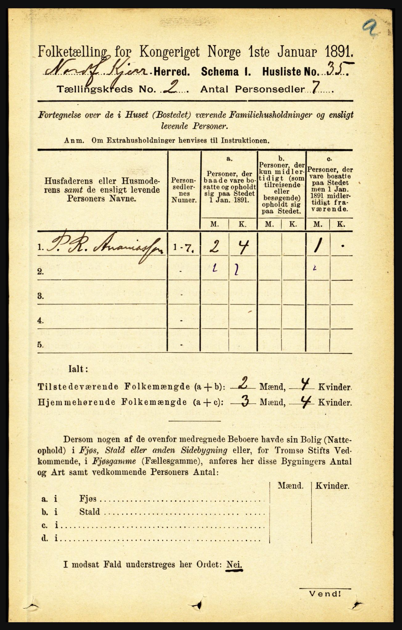 RA, 1891 census for 1846 Nordfold-Kjerringøy, 1891, p. 423