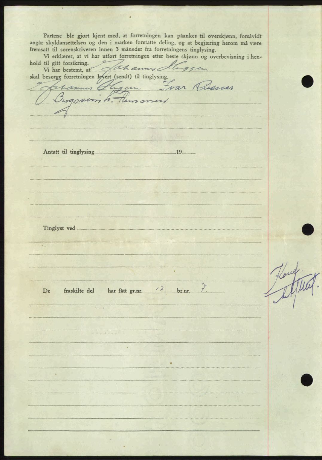 Nordmøre sorenskriveri, AV/SAT-A-4132/1/2/2Ca: Mortgage book no. A114, 1950-1950, Diary no: : 842/1950