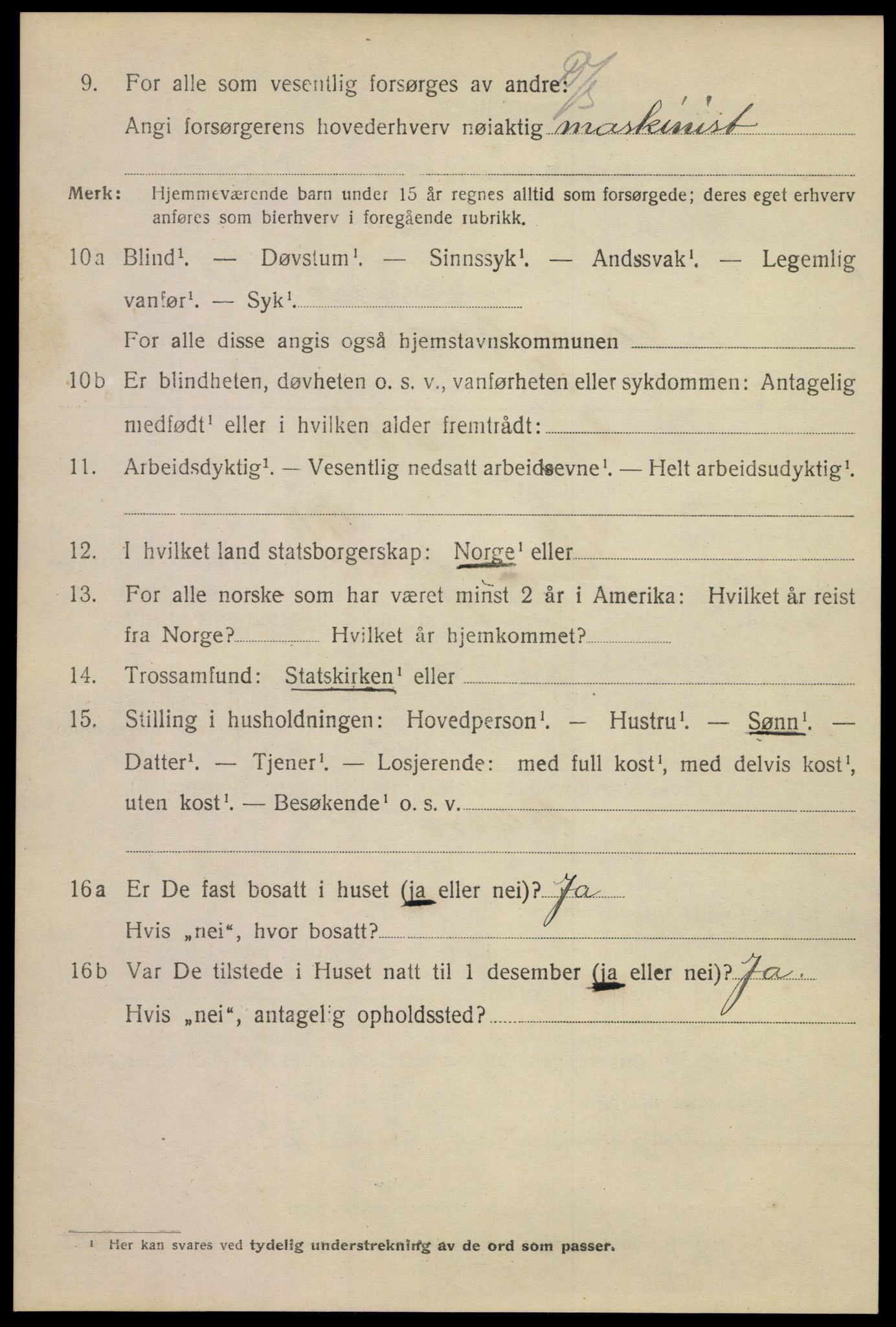 SAKO, 1920 census for Sandefjord, 1920, p. 5699