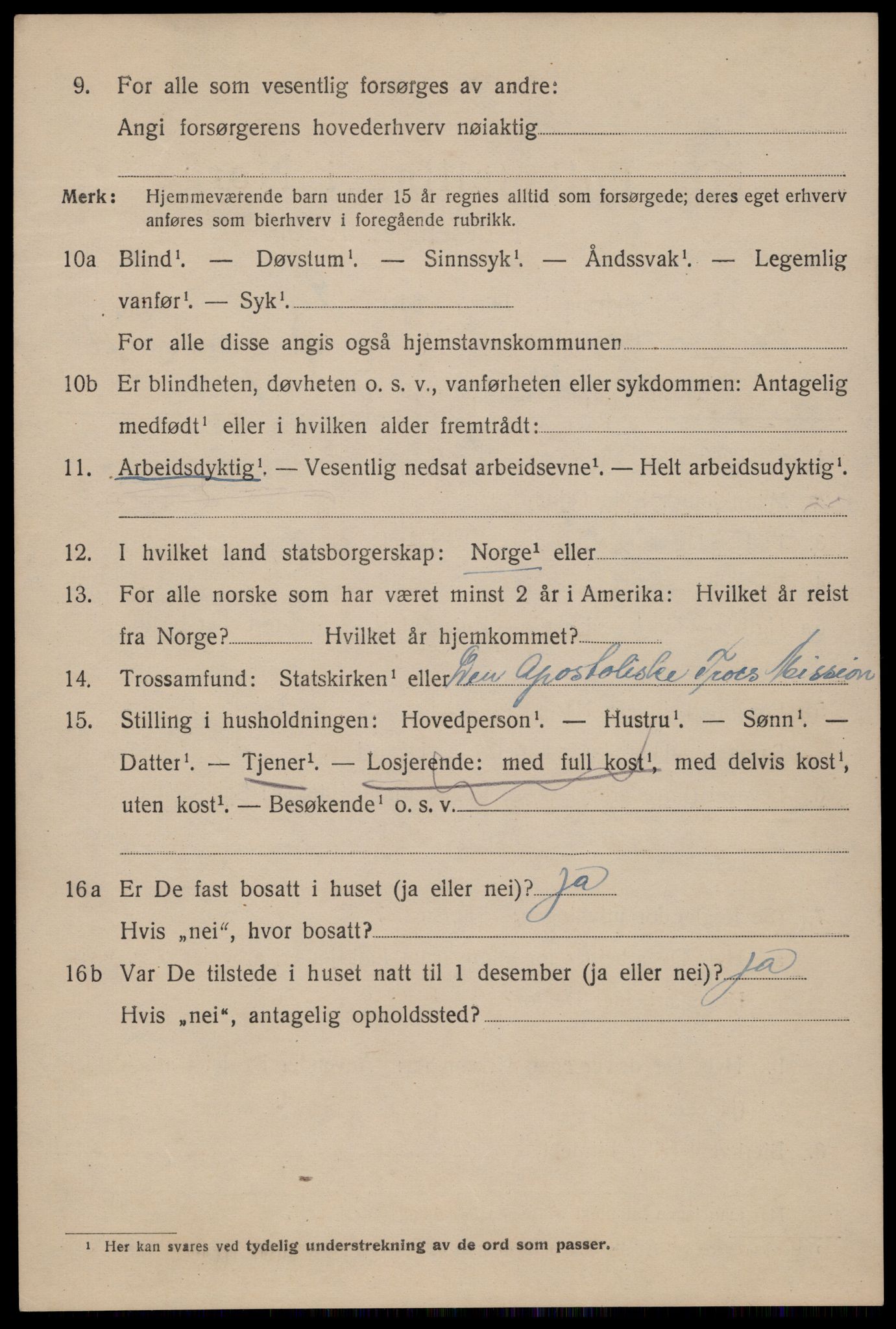 SAST, 1920 census for Stavanger, 1920, p. 103845