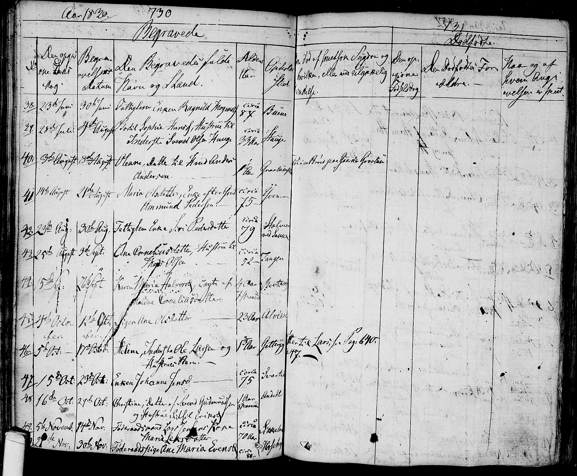 Tune prestekontor Kirkebøker, AV/SAO-A-2007/F/Fa/L0006: Parish register (official) no. 6, 1823-1831, p. 730-731