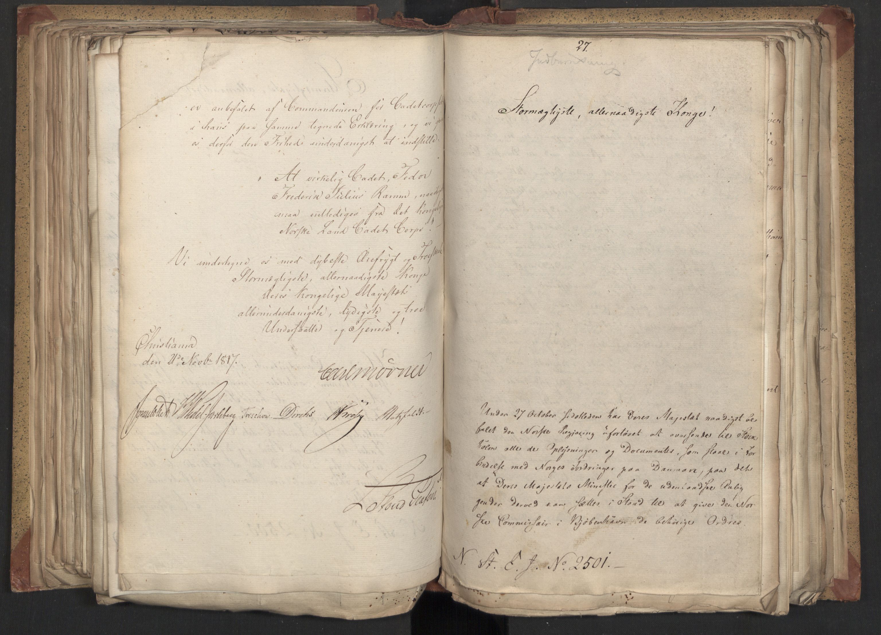 Statsrådsavdelingen i Stockholm, AV/RA-S-1003/D/Da/L0011: Regjeringsinnstillinger nr. 2393-2586, 1817, p. 276