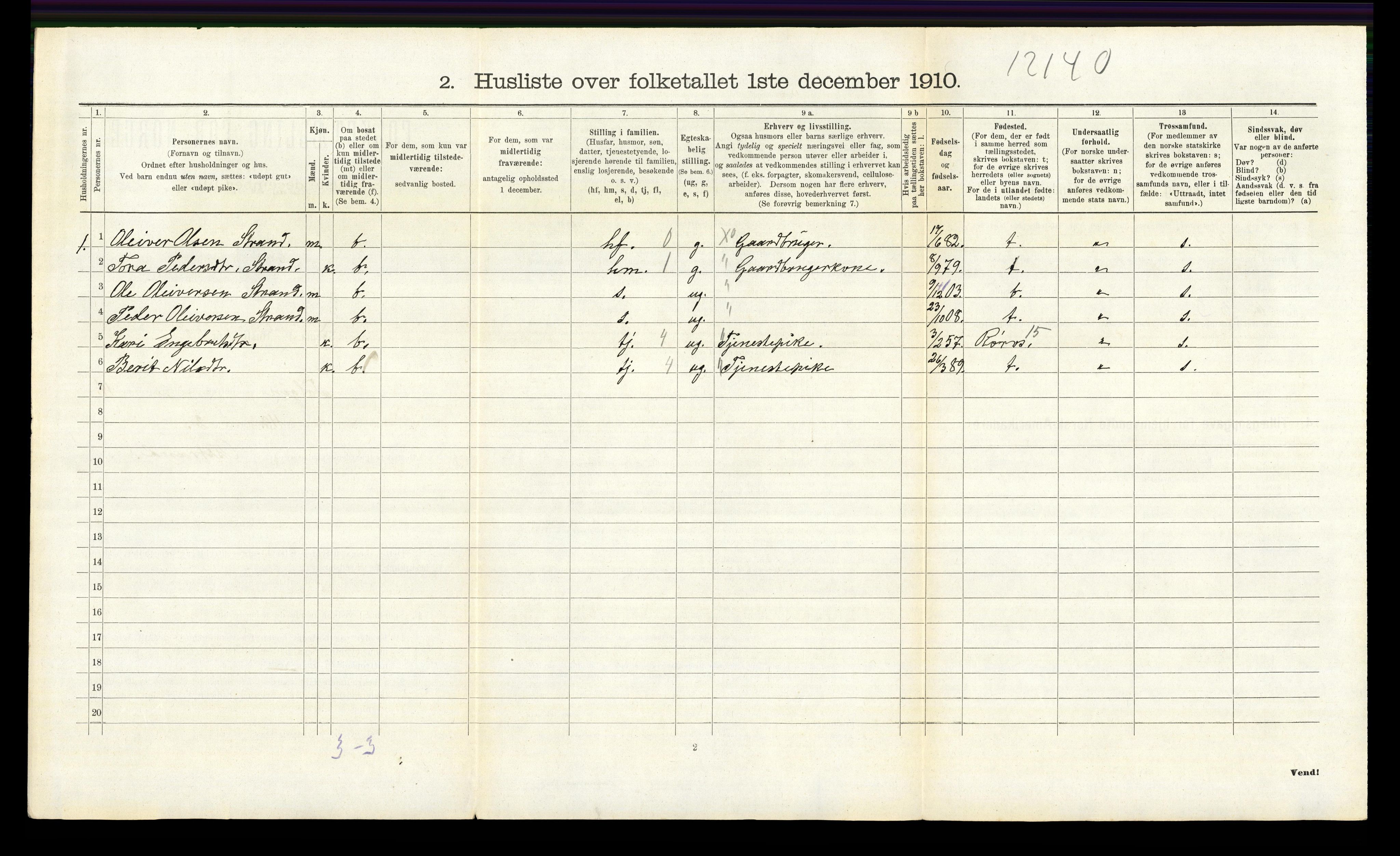 RA, 1910 census for Tolga, 1910, p. 983