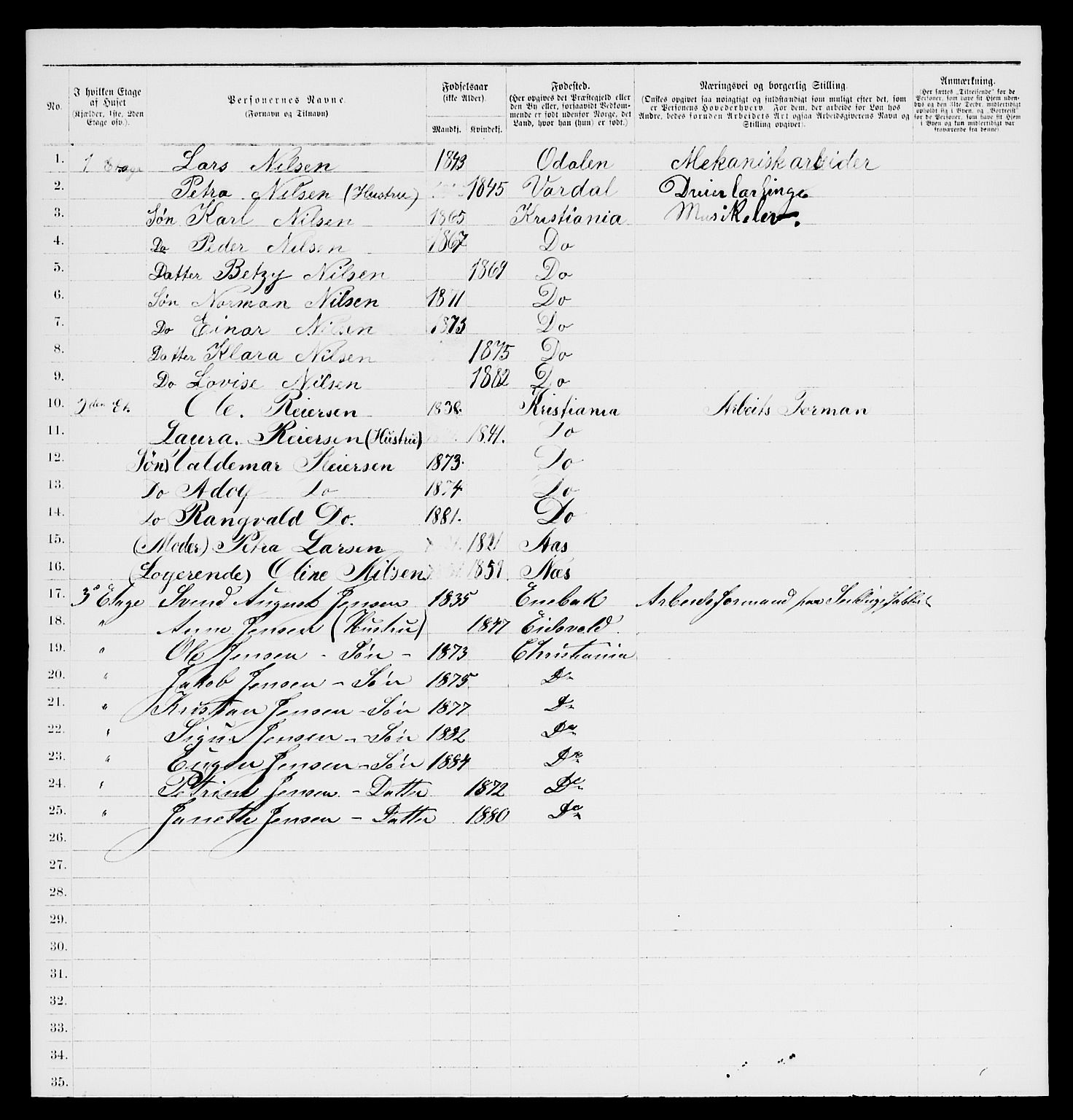 RA, 1885 census for 0301 Kristiania, 1885, p. 11579