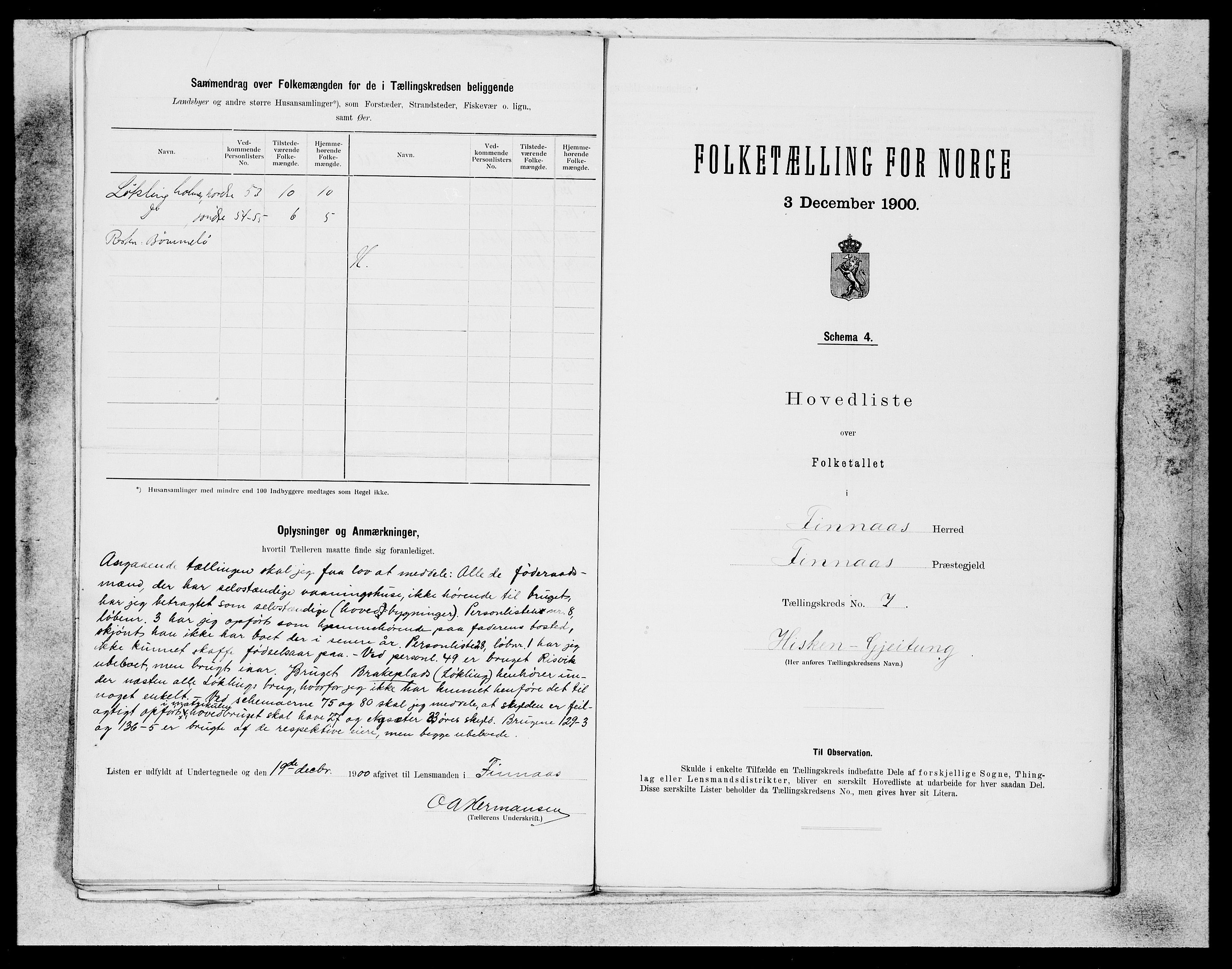 SAB, 1900 census for Finnås, 1900, p. 14