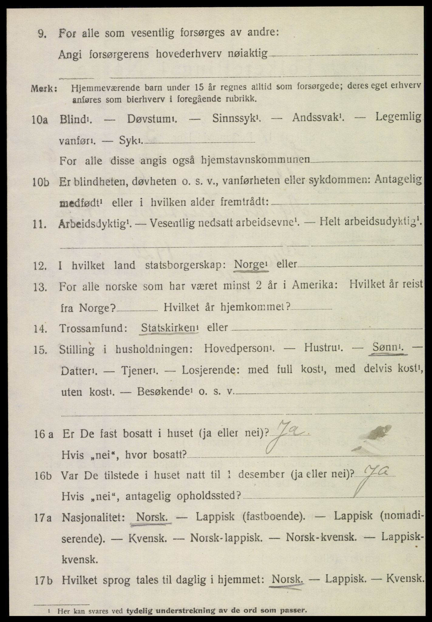 SAT, 1920 census for Egge, 1920, p. 3861