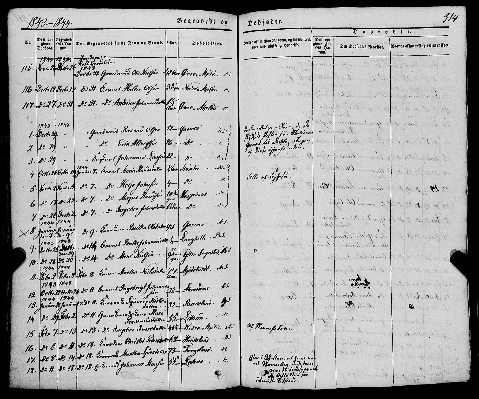 Haus sokneprestembete, AV/SAB-A-75601/H/Haa: Parish register (official) no. A 15, 1838-1847, p. 314