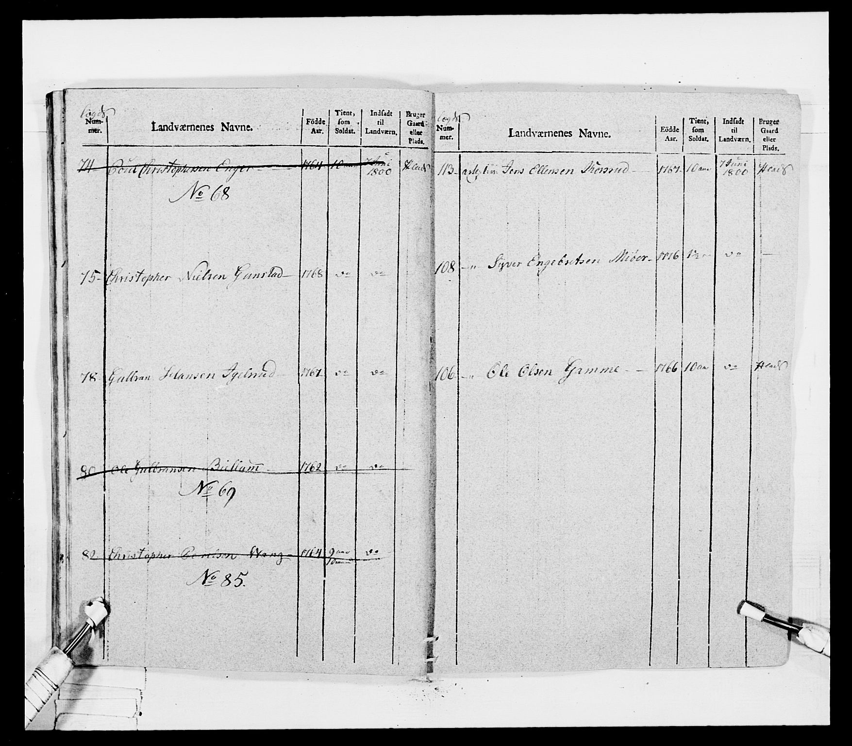 Generalitets- og kommissariatskollegiet, Det kongelige norske kommissariatskollegium, AV/RA-EA-5420/E/Eh/L0041: 1. Akershusiske nasjonale infanteriregiment, 1804-1808, p. 134