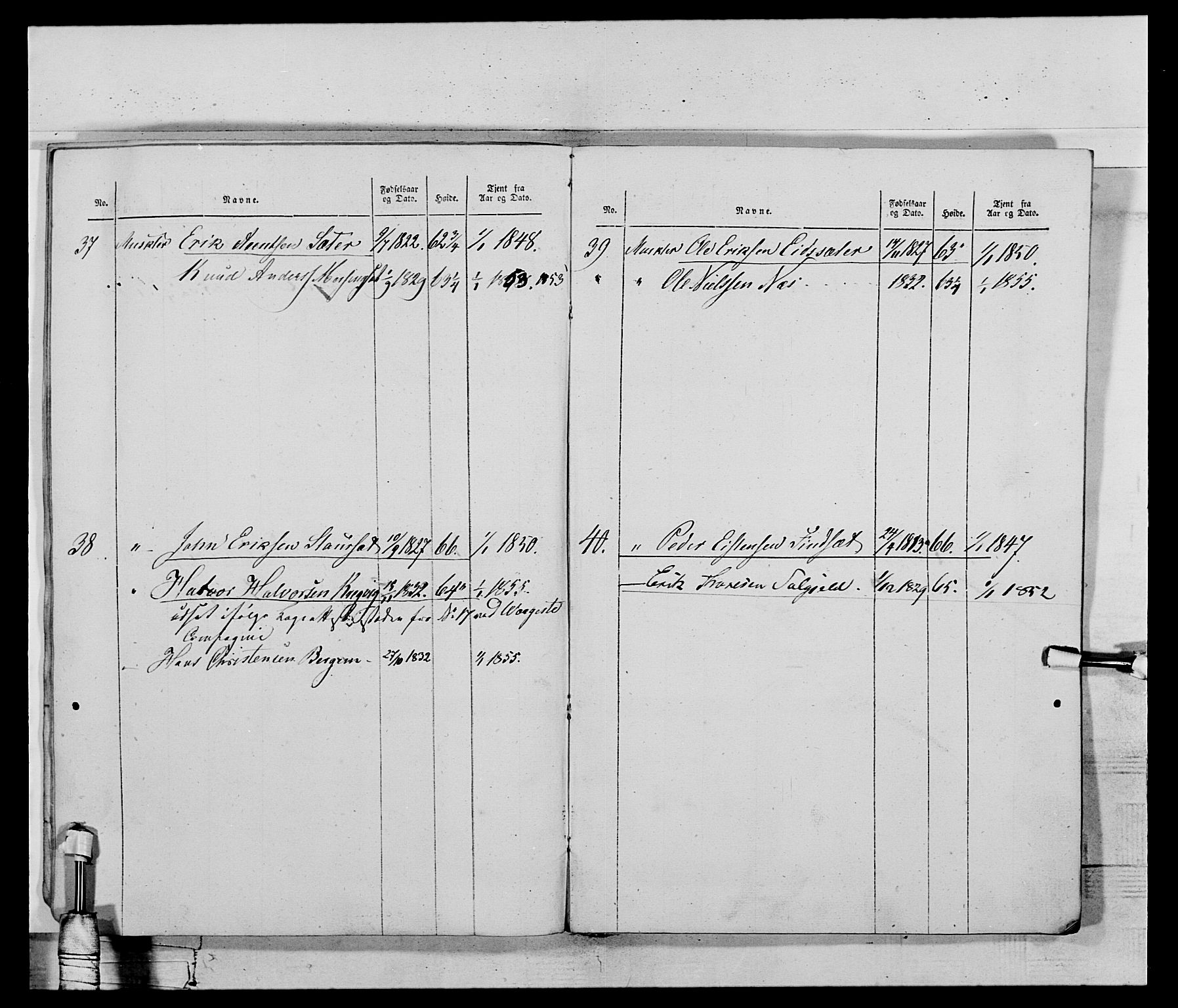 Generalitets- og kommissariatskollegiet, Det kongelige norske kommissariatskollegium, AV/RA-EA-5420/E/Eh/L0120: Tingvollske kompani, 1850-1870, p. 390