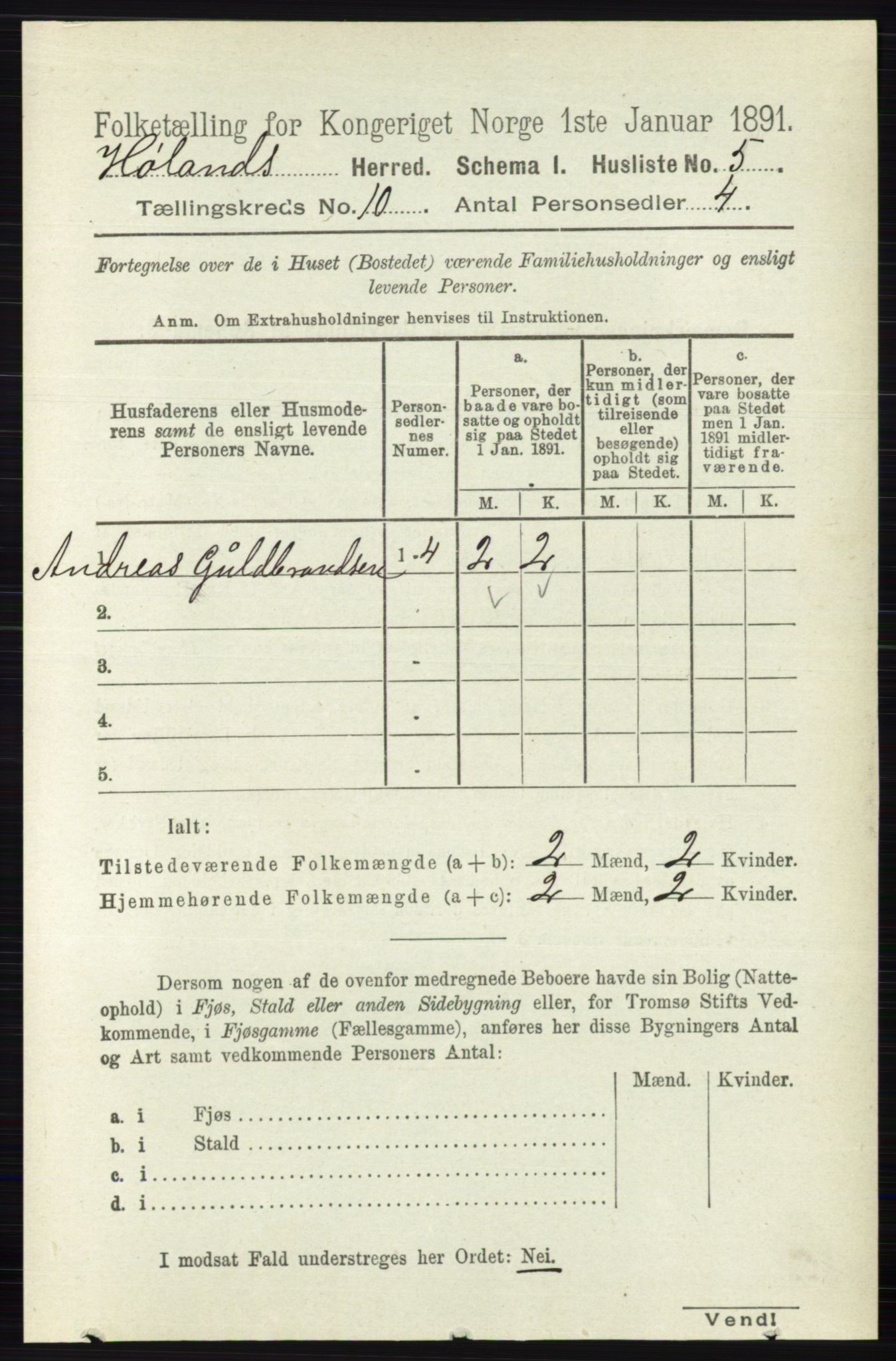 RA, 1891 census for 0221 Høland, 1891, p. 6509