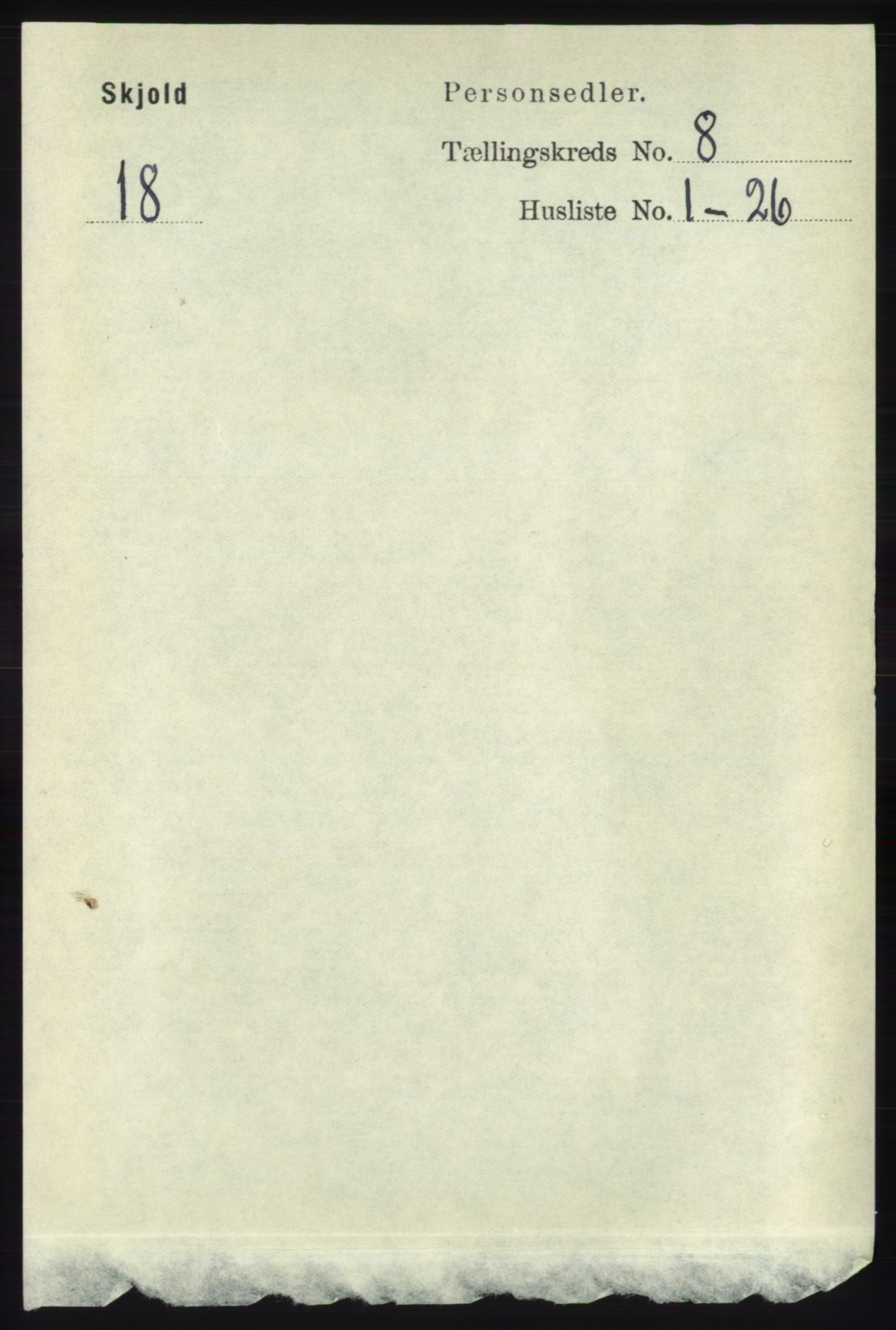 RA, 1891 census for 1154 Skjold, 1891, p. 1596