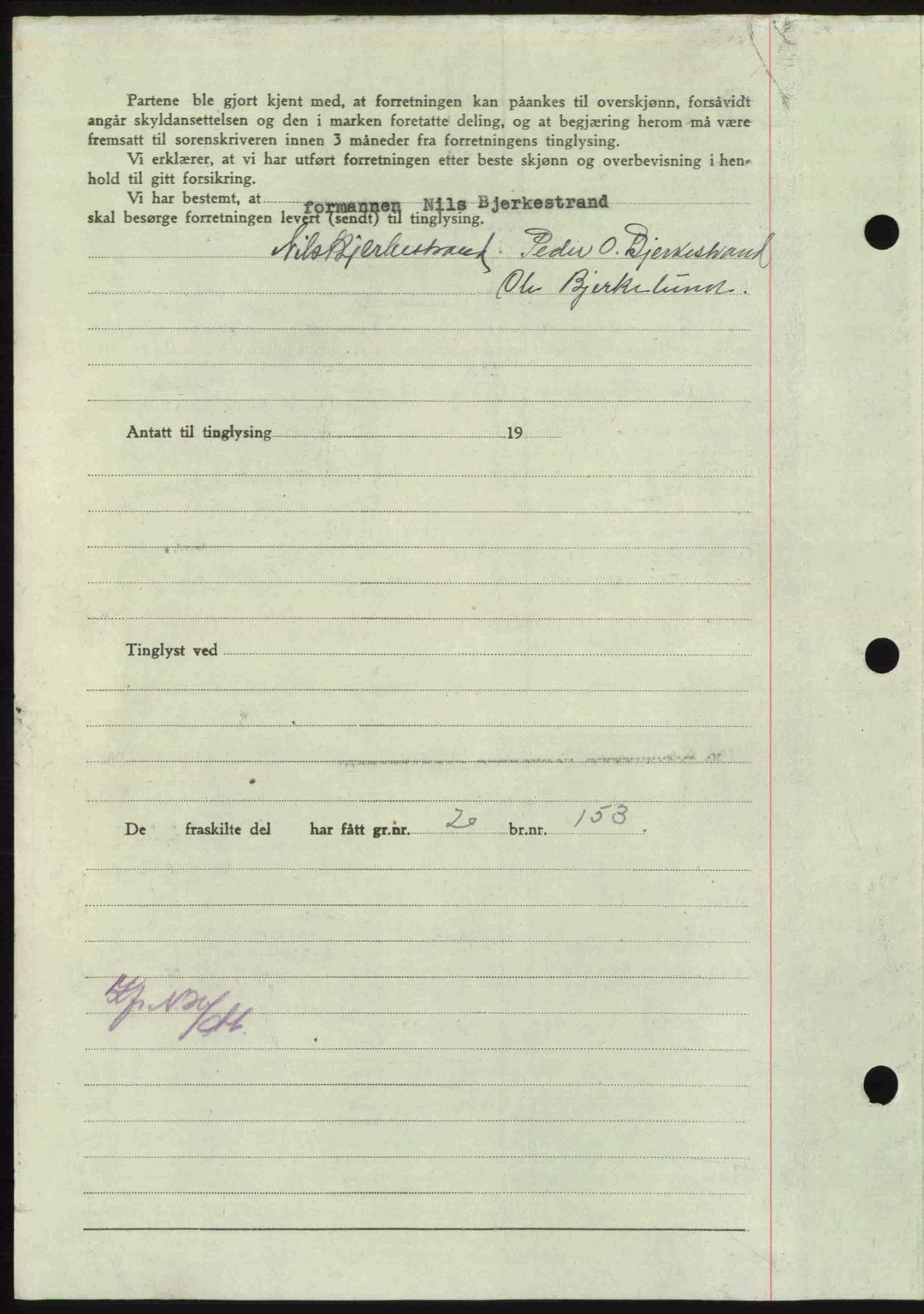 Nordmøre sorenskriveri, AV/SAT-A-4132/1/2/2Ca: Mortgage book no. A102, 1946-1946, Diary no: : 2124/1946