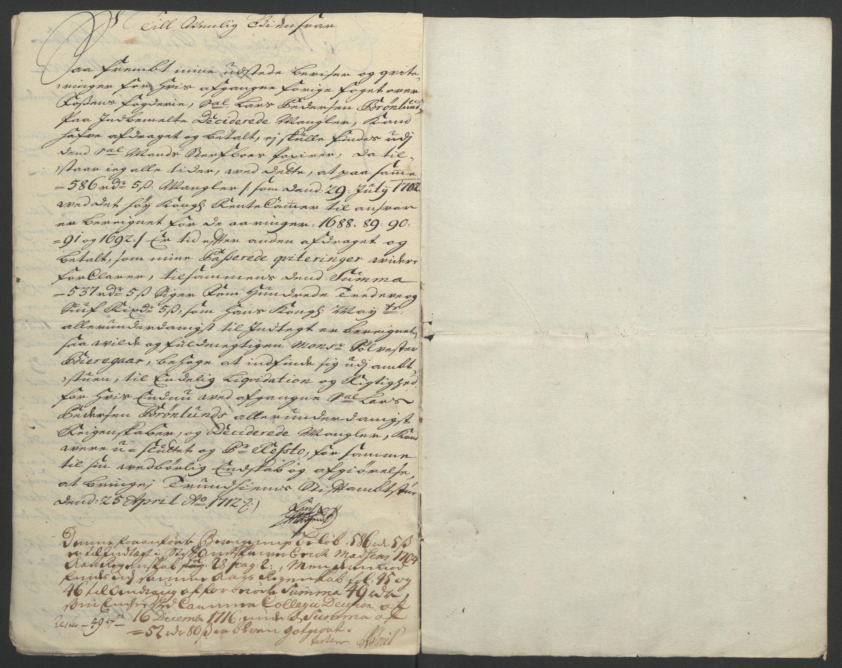 Rentekammeret inntil 1814, Reviderte regnskaper, Fogderegnskap, AV/RA-EA-4092/R57/L3851: Fogderegnskap Fosen, 1695-1696, p. 351