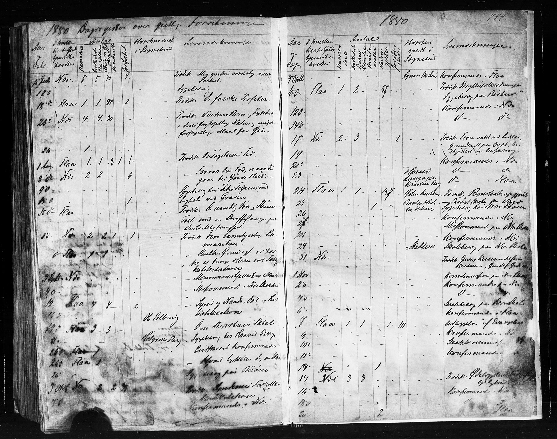 Nes kirkebøker, AV/SAKO-A-236/F/Fa/L0010: Parish register (official) no. 10, 1864-1880, p. 744