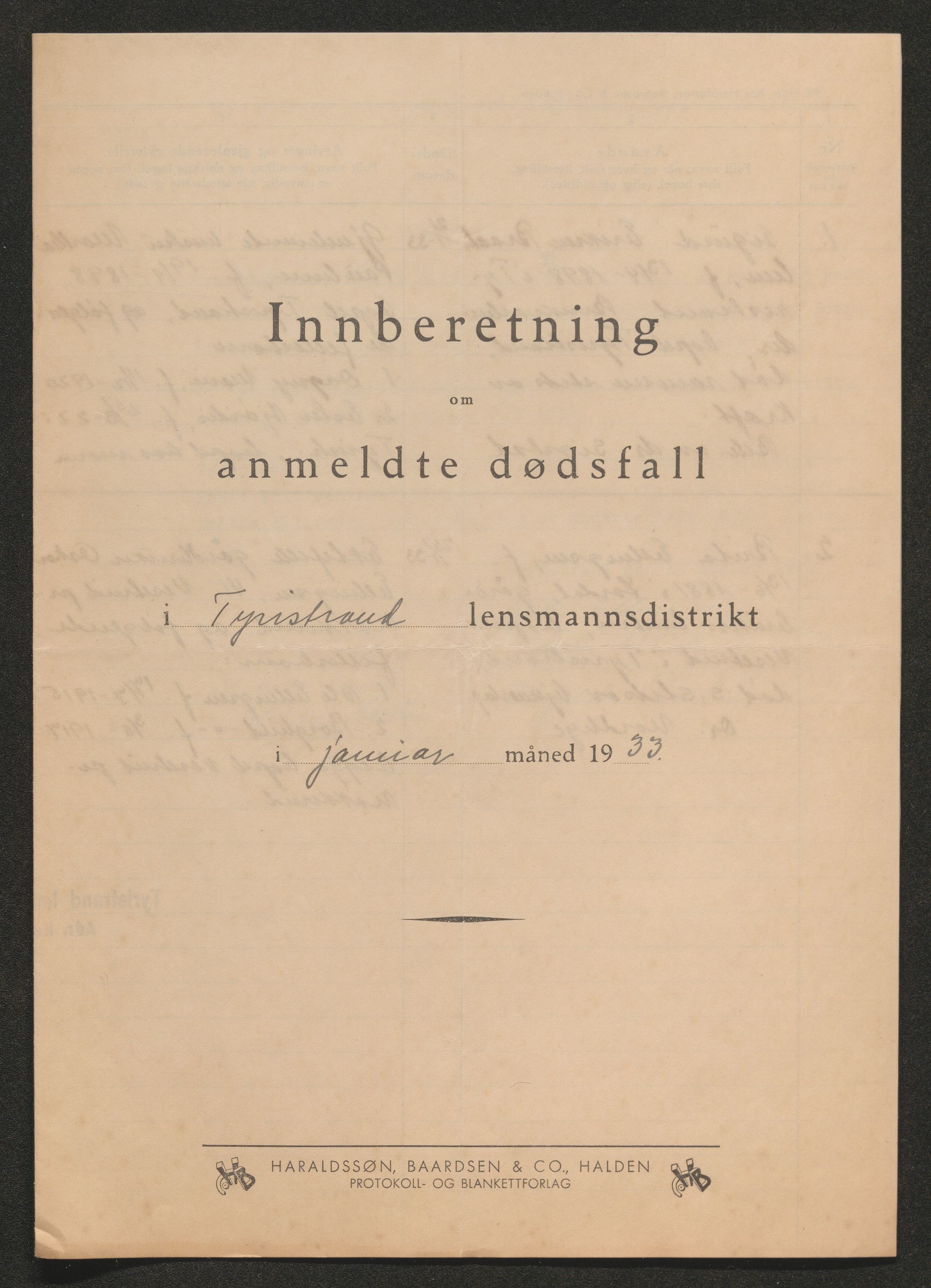 Ringerike sorenskriveri, AV/SAKO-A-105/H/Ha/Hab/L0024: Dødsfallslister Tyristrand, 1932-1940, p. 63