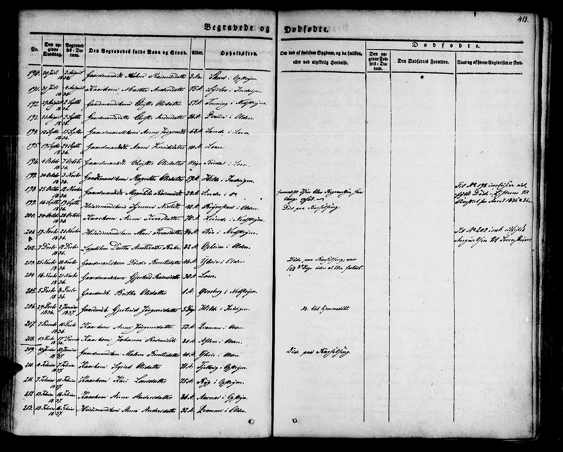 Innvik sokneprestembete, SAB/A-80501: Parish register (official) no. A 4II, 1832-1846, p. 413