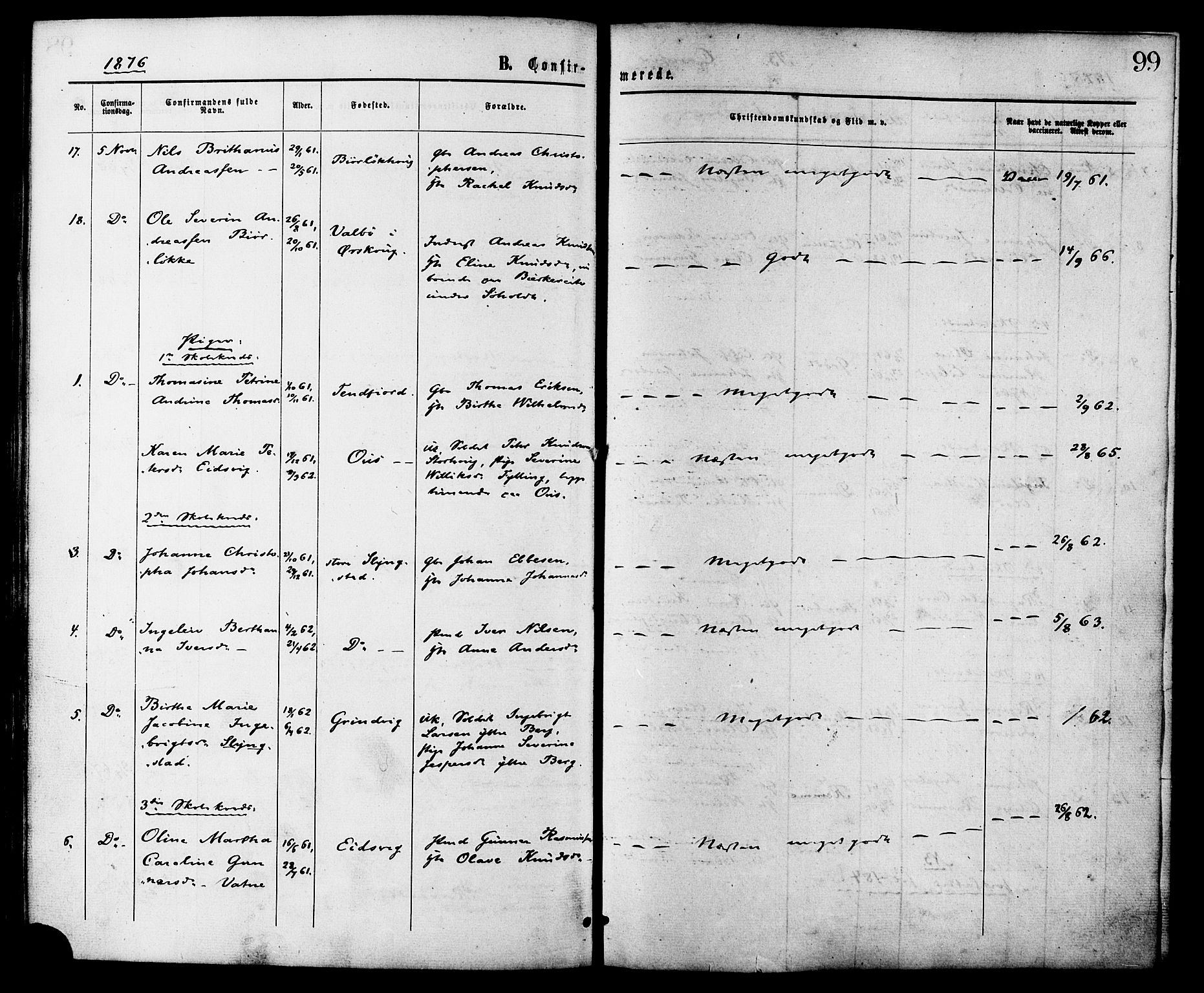 Ministerialprotokoller, klokkerbøker og fødselsregistre - Møre og Romsdal, AV/SAT-A-1454/525/L0373: Parish register (official) no. 525A03, 1864-1879, p. 99