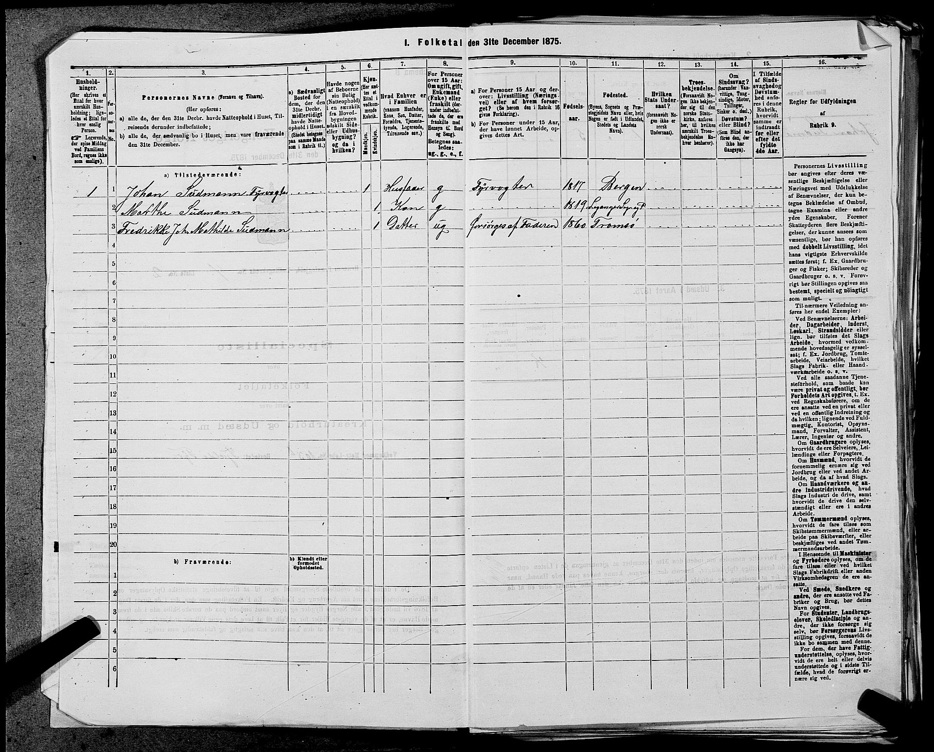 SAST, 1875 census for 1142P Rennesøy, 1875, p. 432