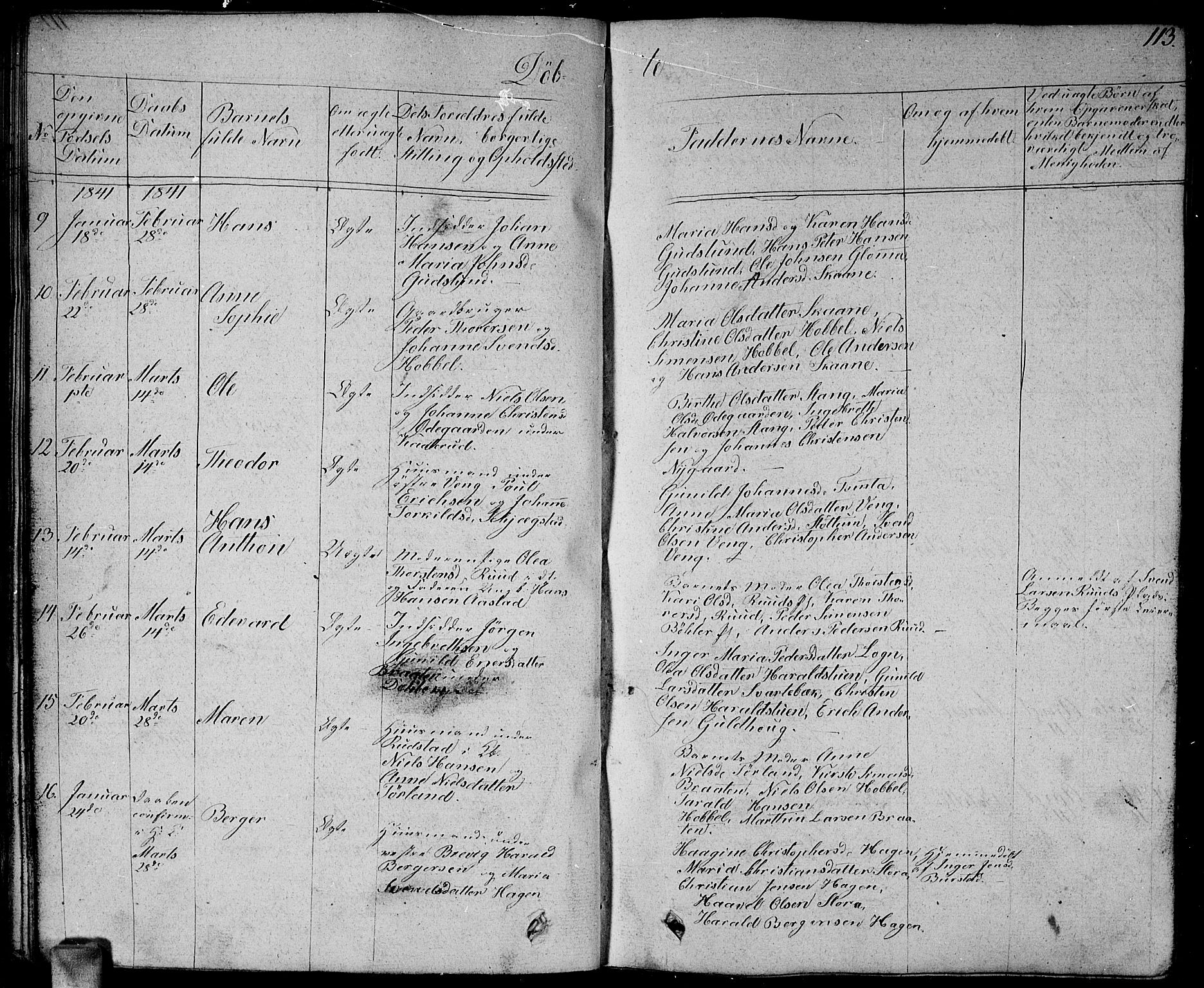 Enebakk prestekontor Kirkebøker, SAO/A-10171c/G/Ga/L0003: Parish register (copy) no. I 3, 1833-1849, p. 113