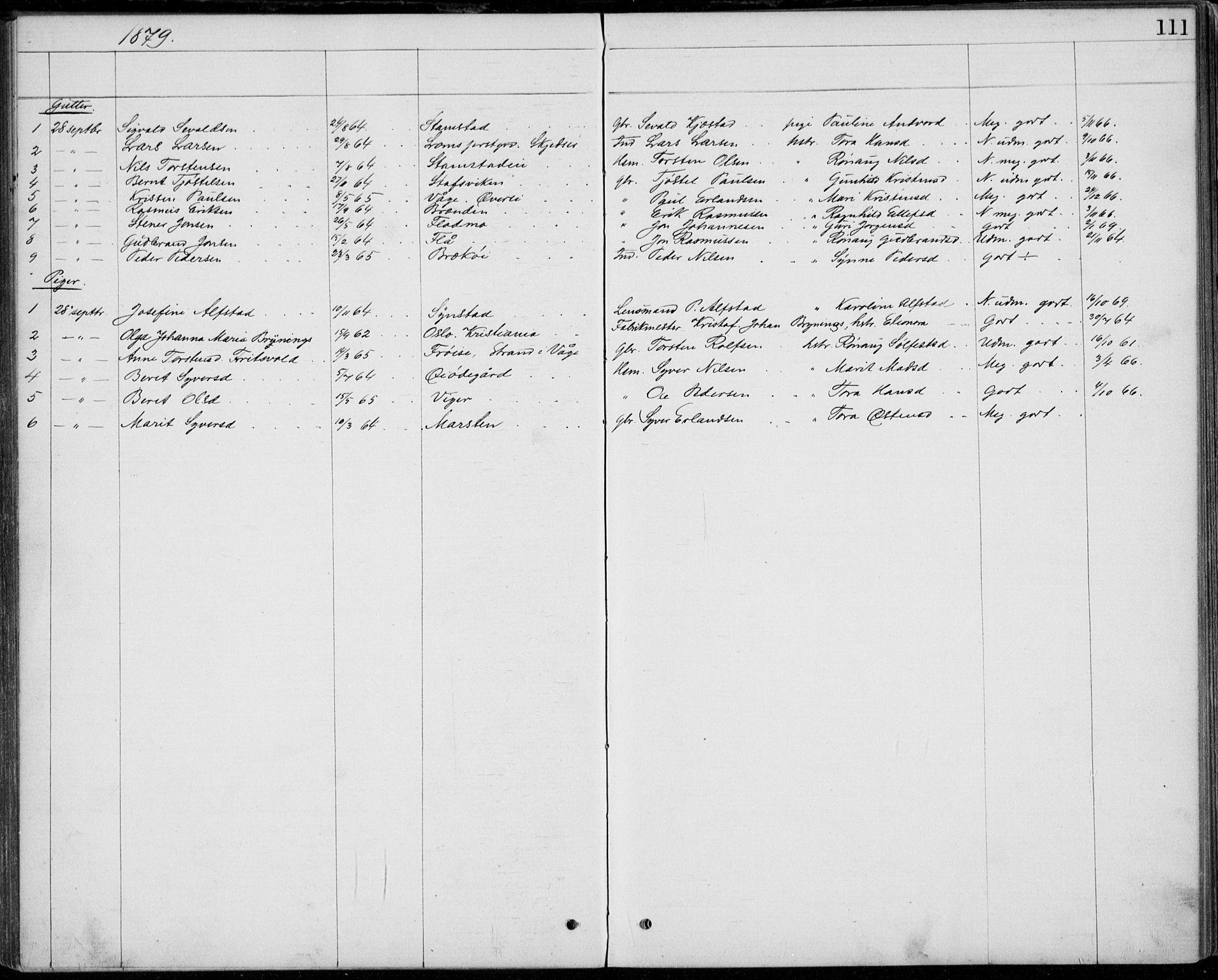 Lom prestekontor, AV/SAH-PREST-070/L/L0013: Parish register (copy) no. 13, 1874-1938, p. 111