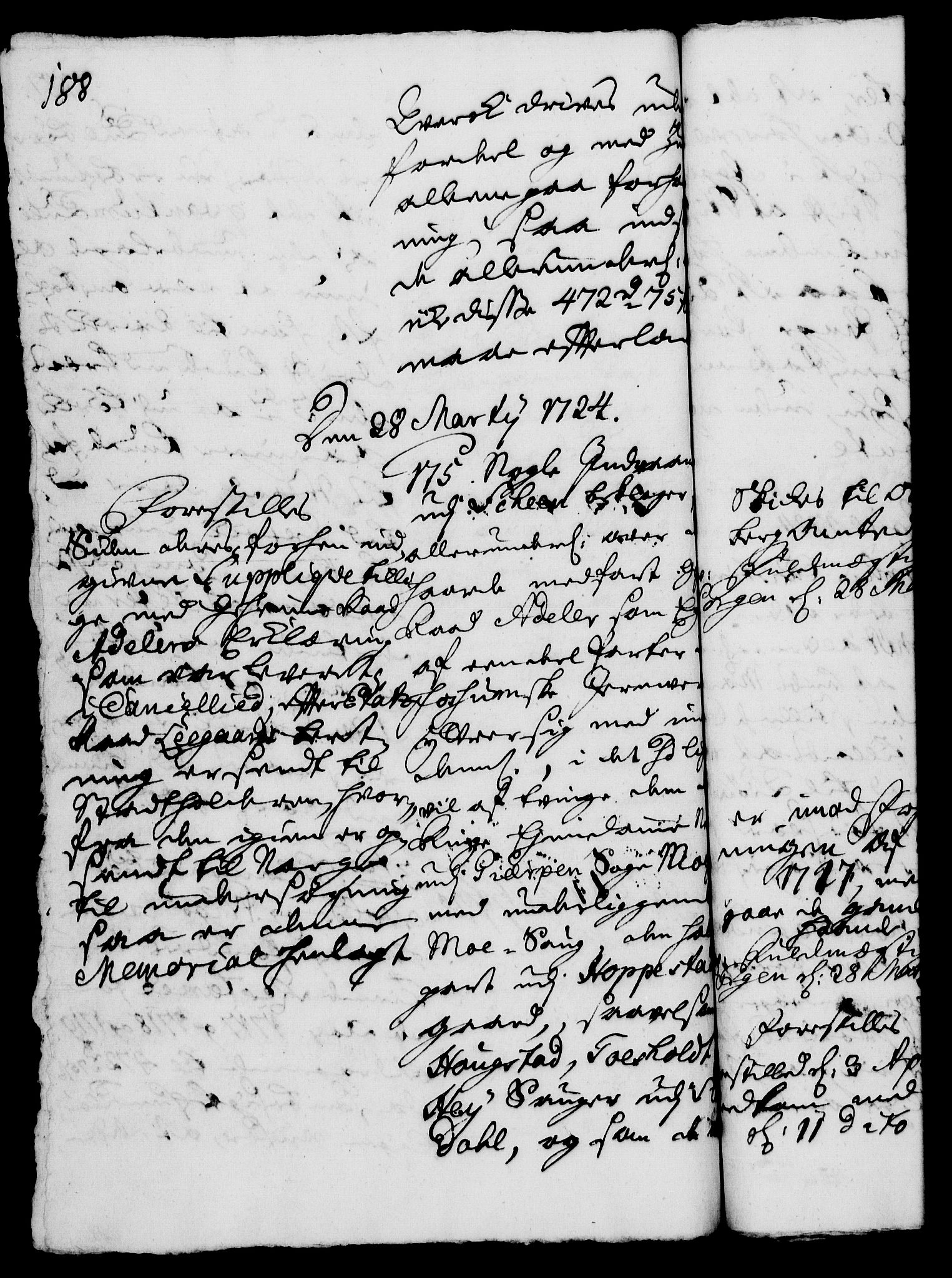 Rentekammeret, Kammerkanselliet, AV/RA-EA-3111/G/Gh/Gha/L0006: Norsk ekstraktmemorialprotokoll (merket RK 53.51), 1723-1724, p. 188