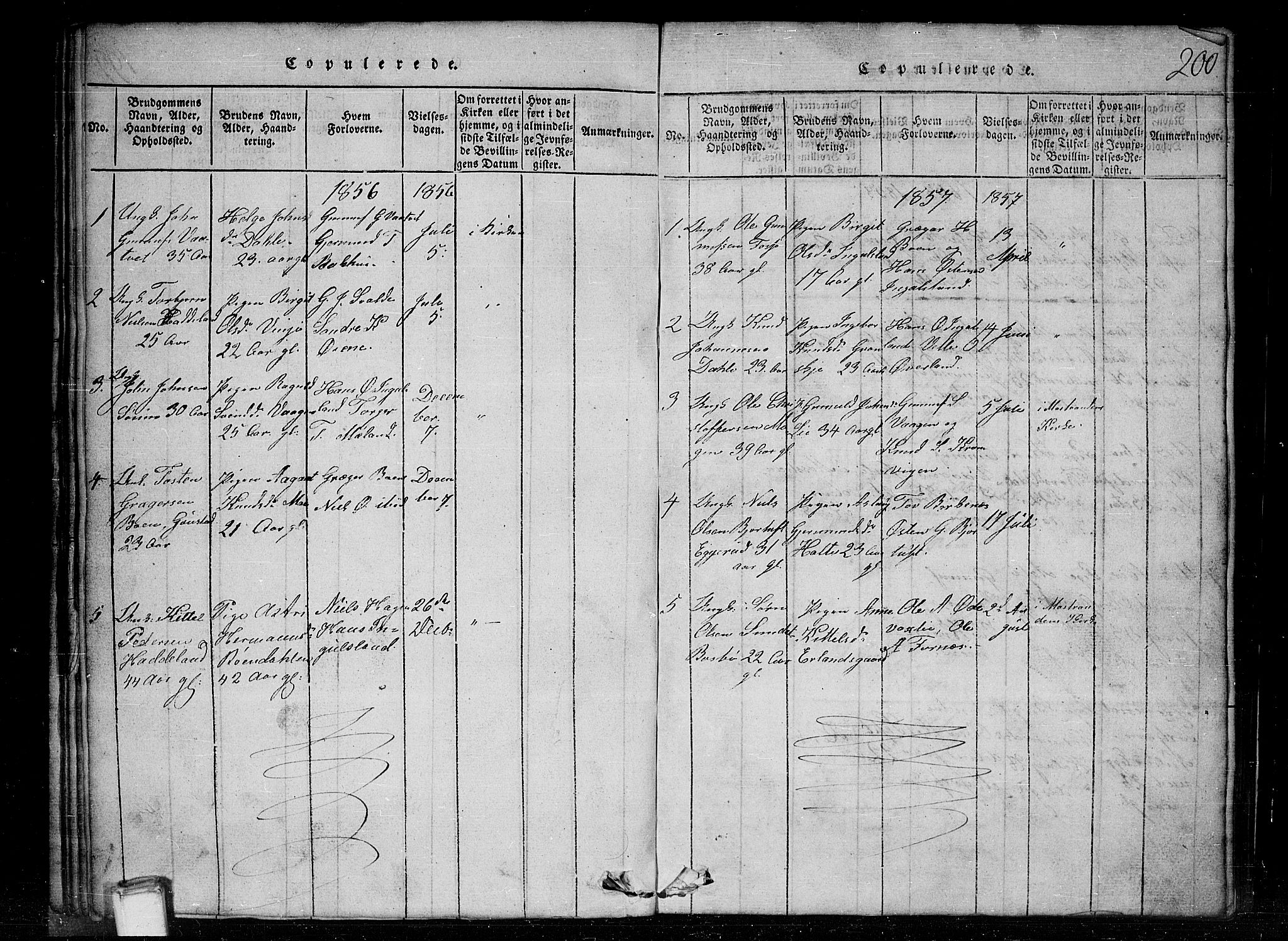 Tinn kirkebøker, SAKO/A-308/G/Gc/L0001: Parish register (copy) no. III 1, 1815-1879, p. 200