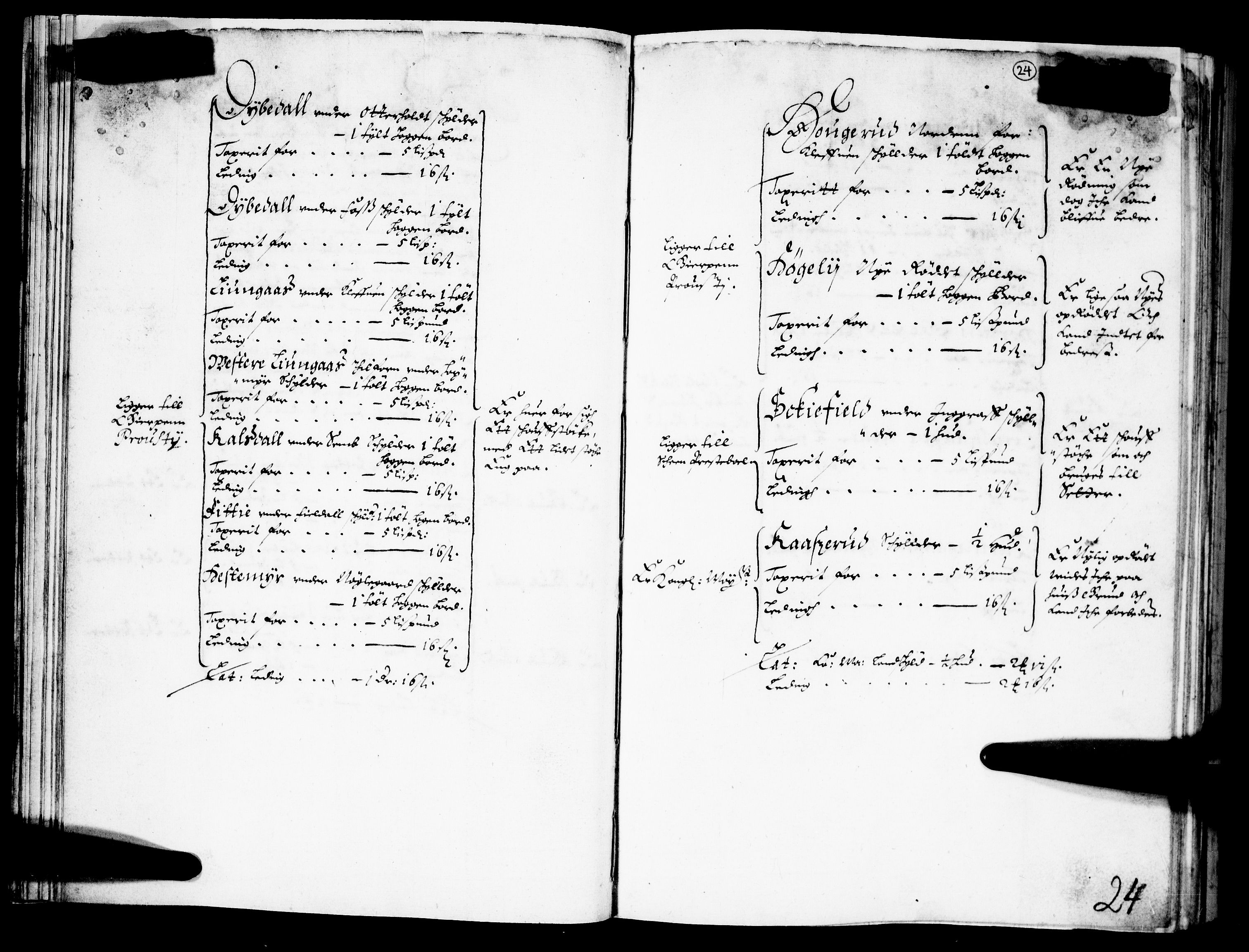 Rentekammeret inntil 1814, Realistisk ordnet avdeling, AV/RA-EA-4070/N/Nb/Nba/L0025: Bamble fogderi, 1665, p. 23b-24a