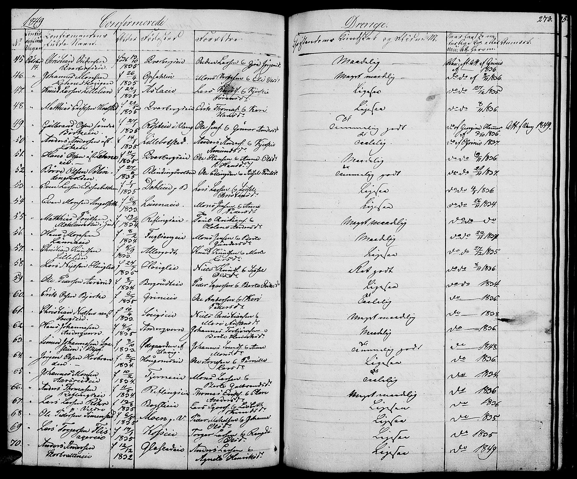 Ringsaker prestekontor, AV/SAH-PREST-014/L/La/L0005: Parish register (copy) no. 5, 1839-1850, p. 273