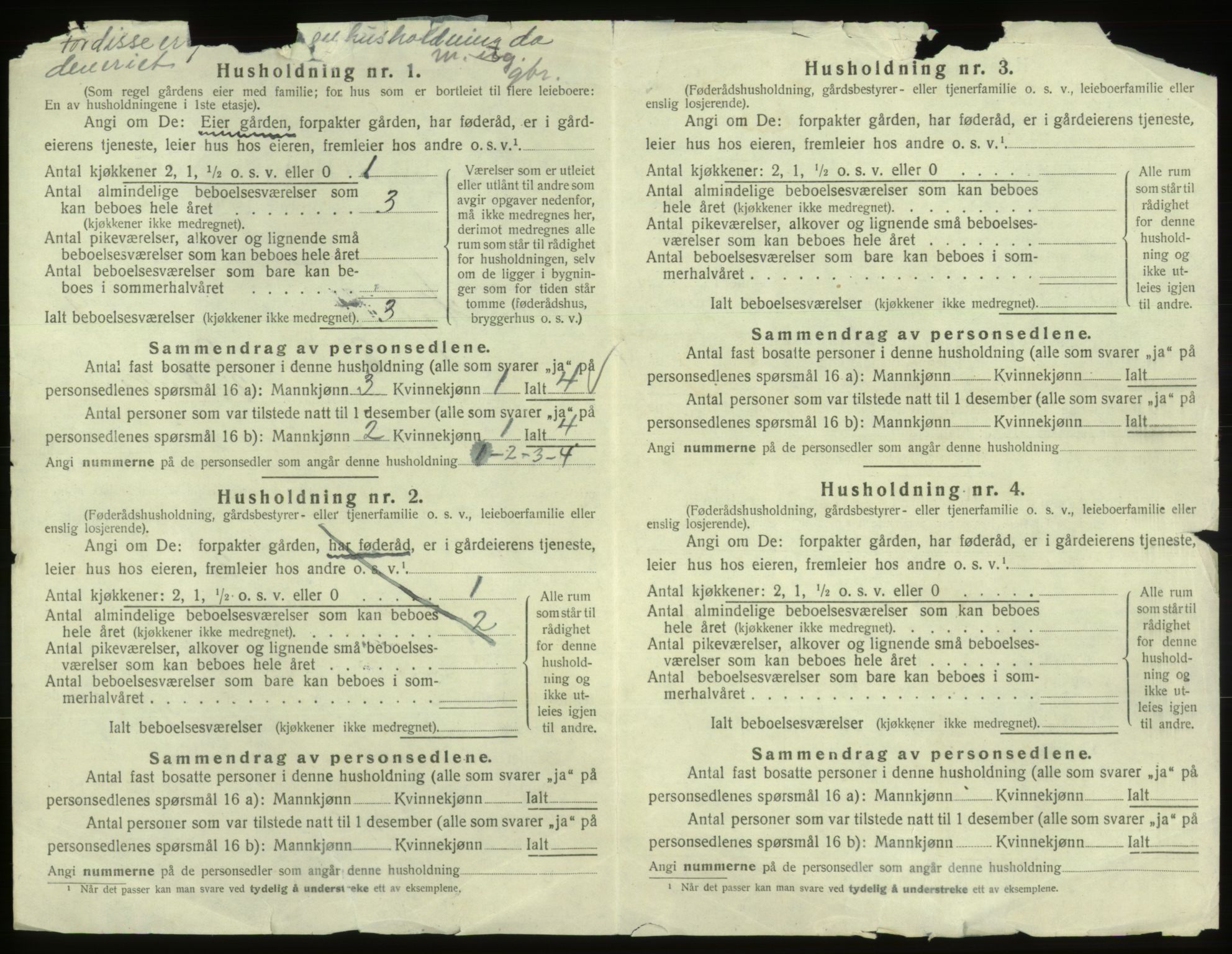 SAB, 1920 census for Hafslo, 1920, p. 1147