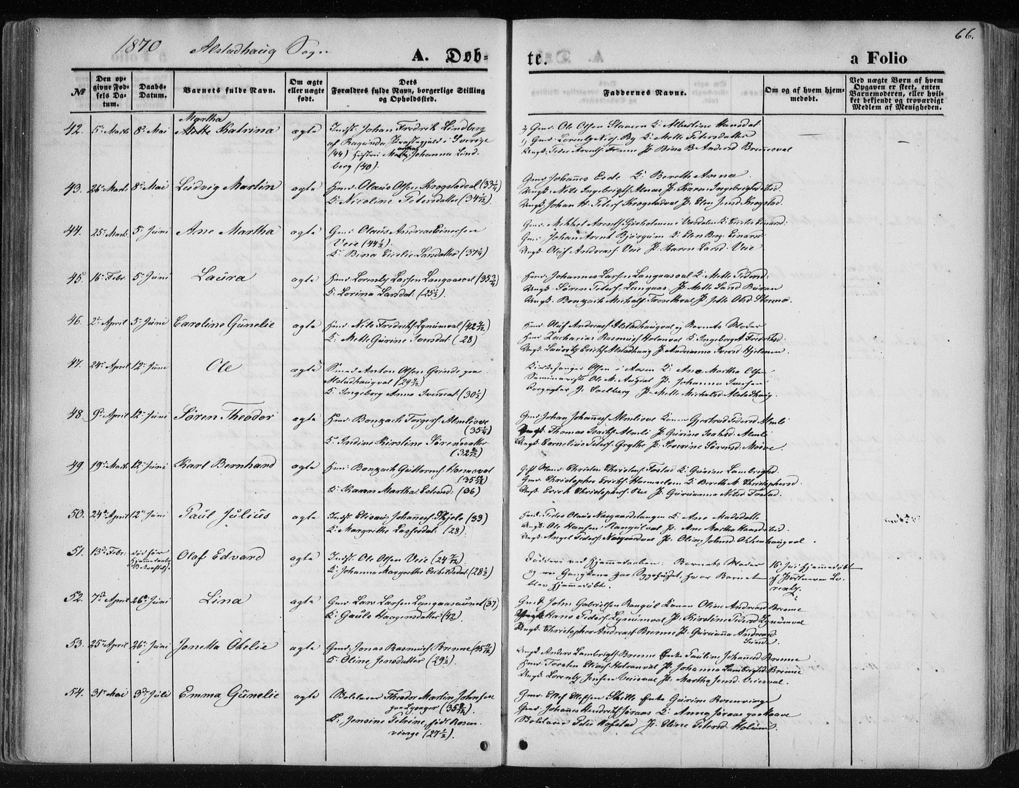 Ministerialprotokoller, klokkerbøker og fødselsregistre - Nord-Trøndelag, AV/SAT-A-1458/717/L0157: Parish register (official) no. 717A08 /1, 1863-1877, p. 66