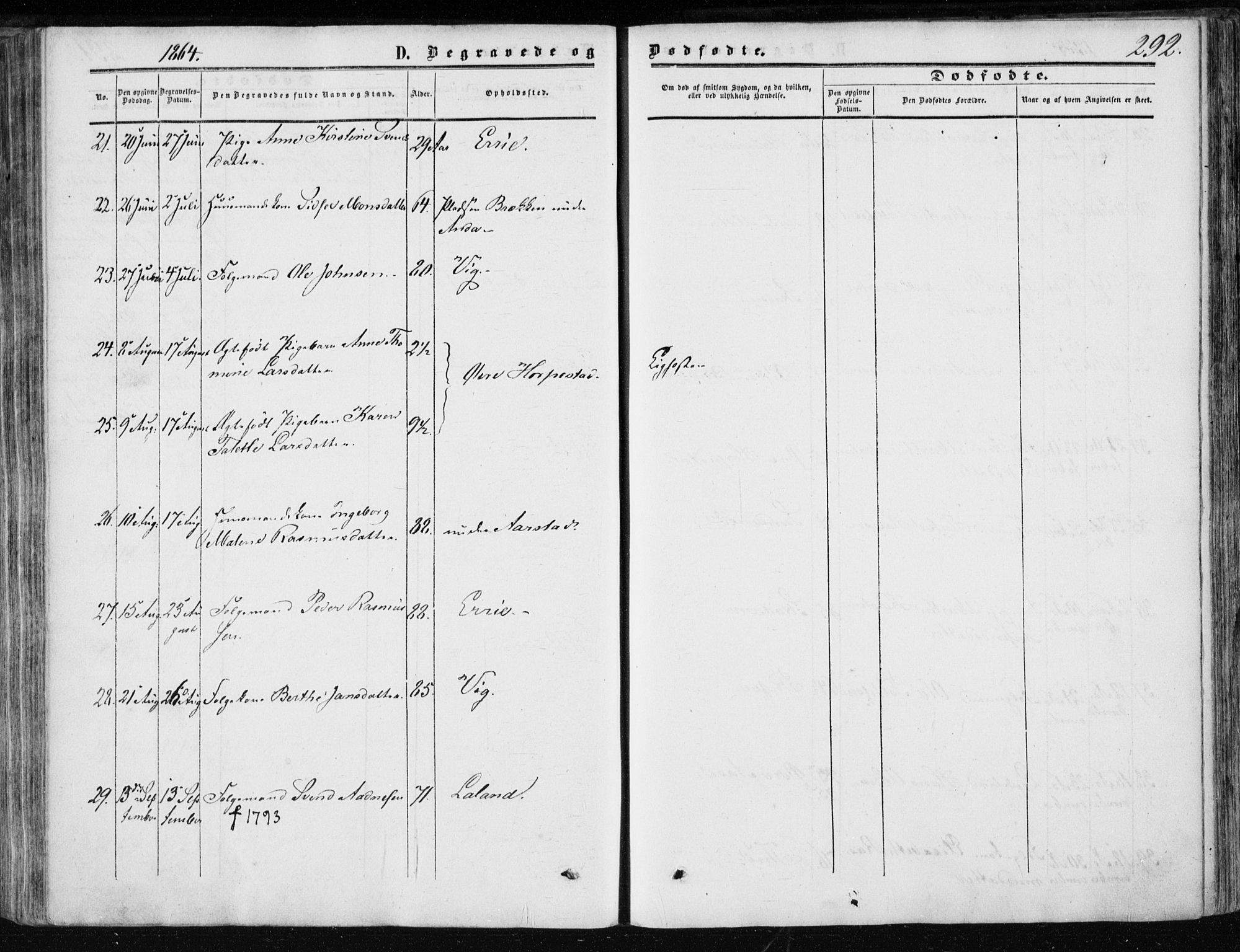 Klepp sokneprestkontor, AV/SAST-A-101803/001/3/30BA/L0005: Parish register (official) no. A 5, 1853-1870, p. 292