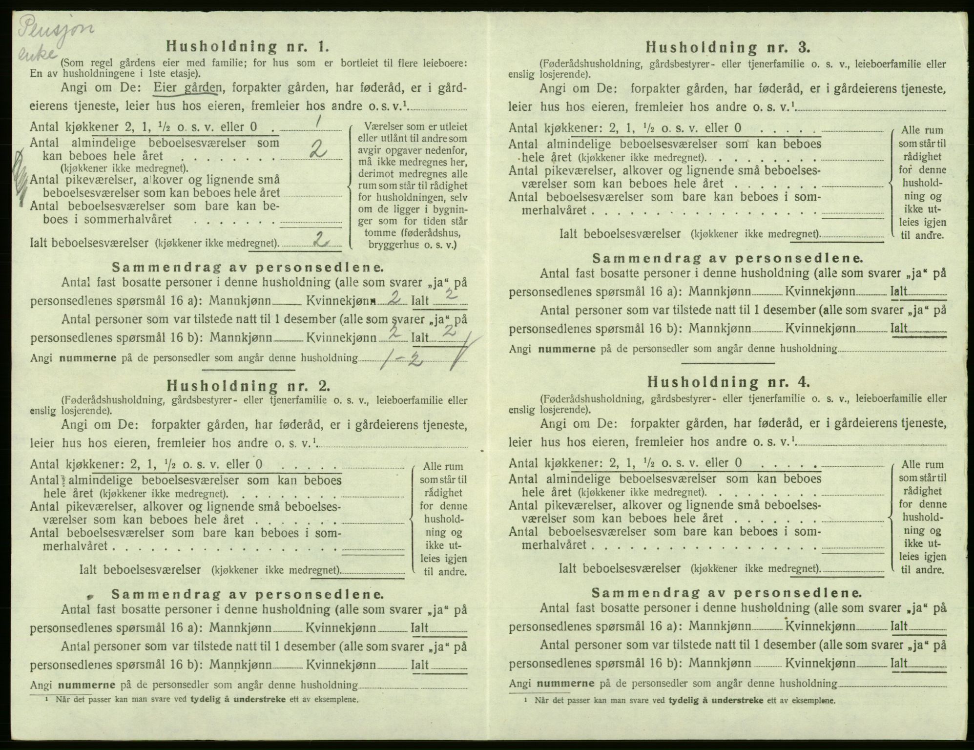 SAB, 1920 census for Eidfjord, 1920, p. 203