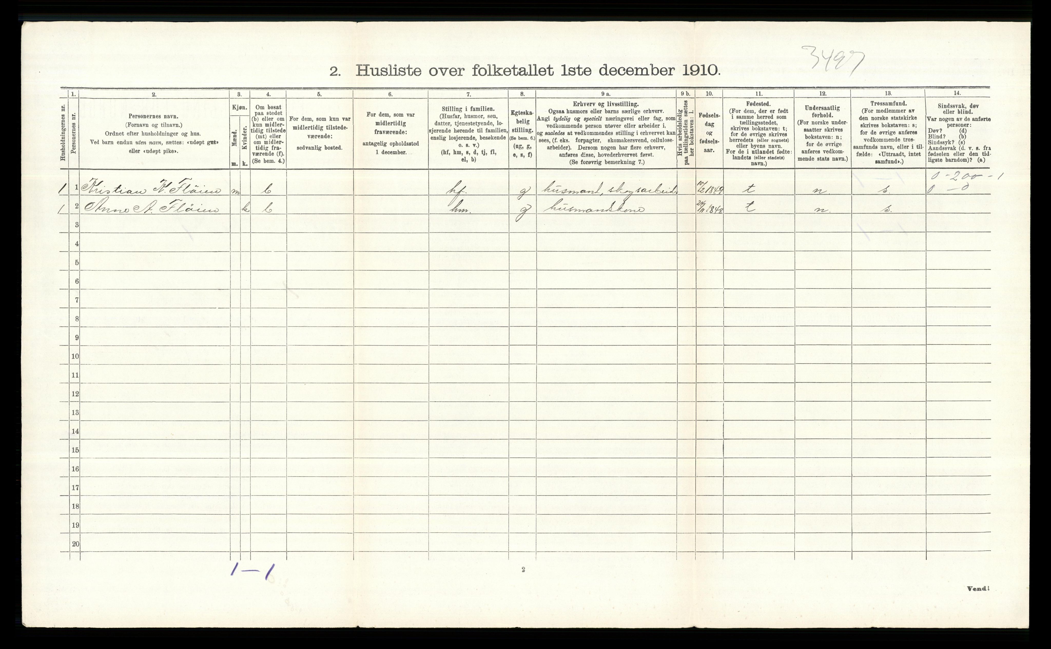 RA, 1910 census for Våler, 1910, p. 1350