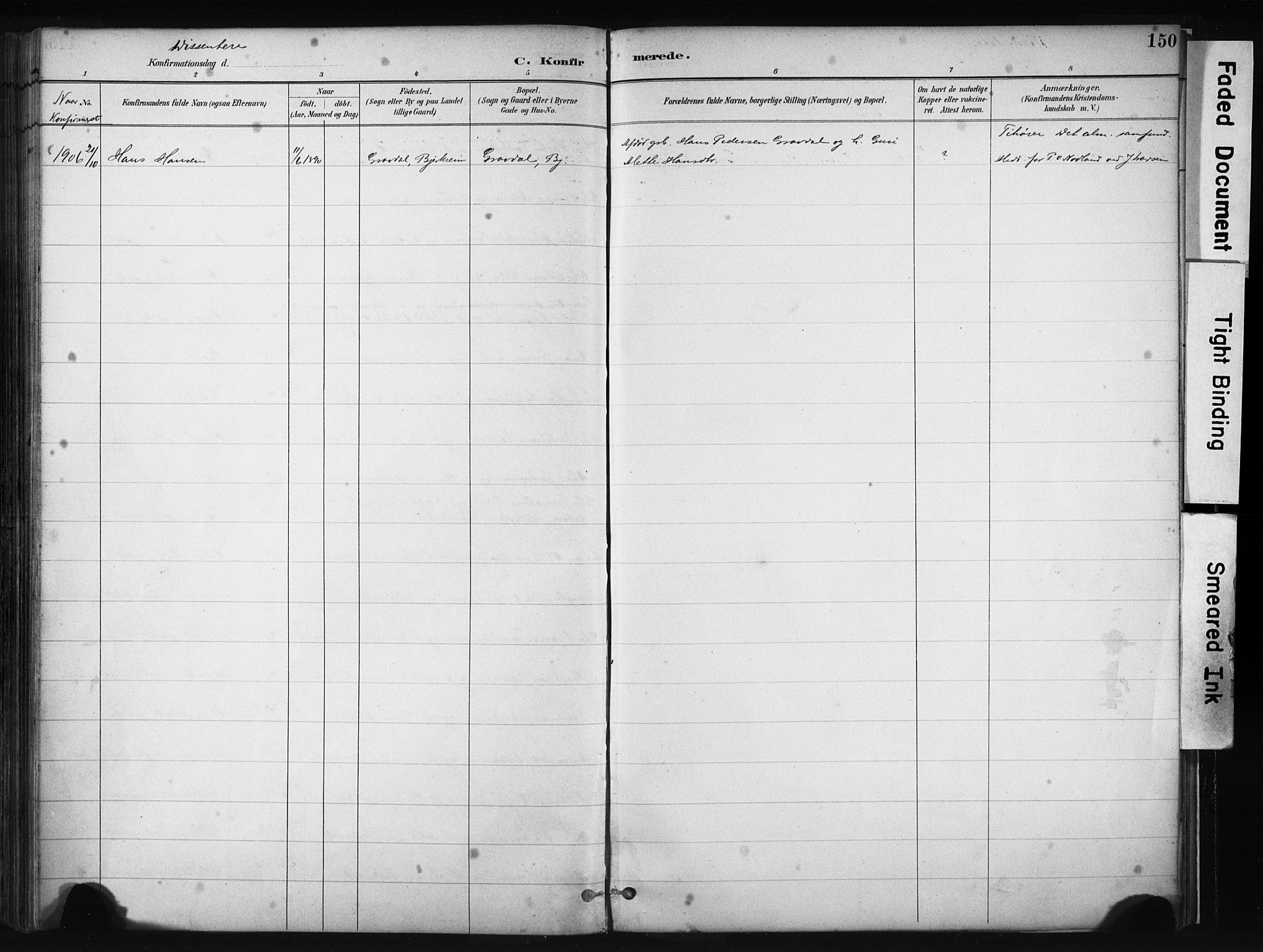 Helleland sokneprestkontor, AV/SAST-A-101810: Parish register (official) no. A 9, 1887-1908, p. 150