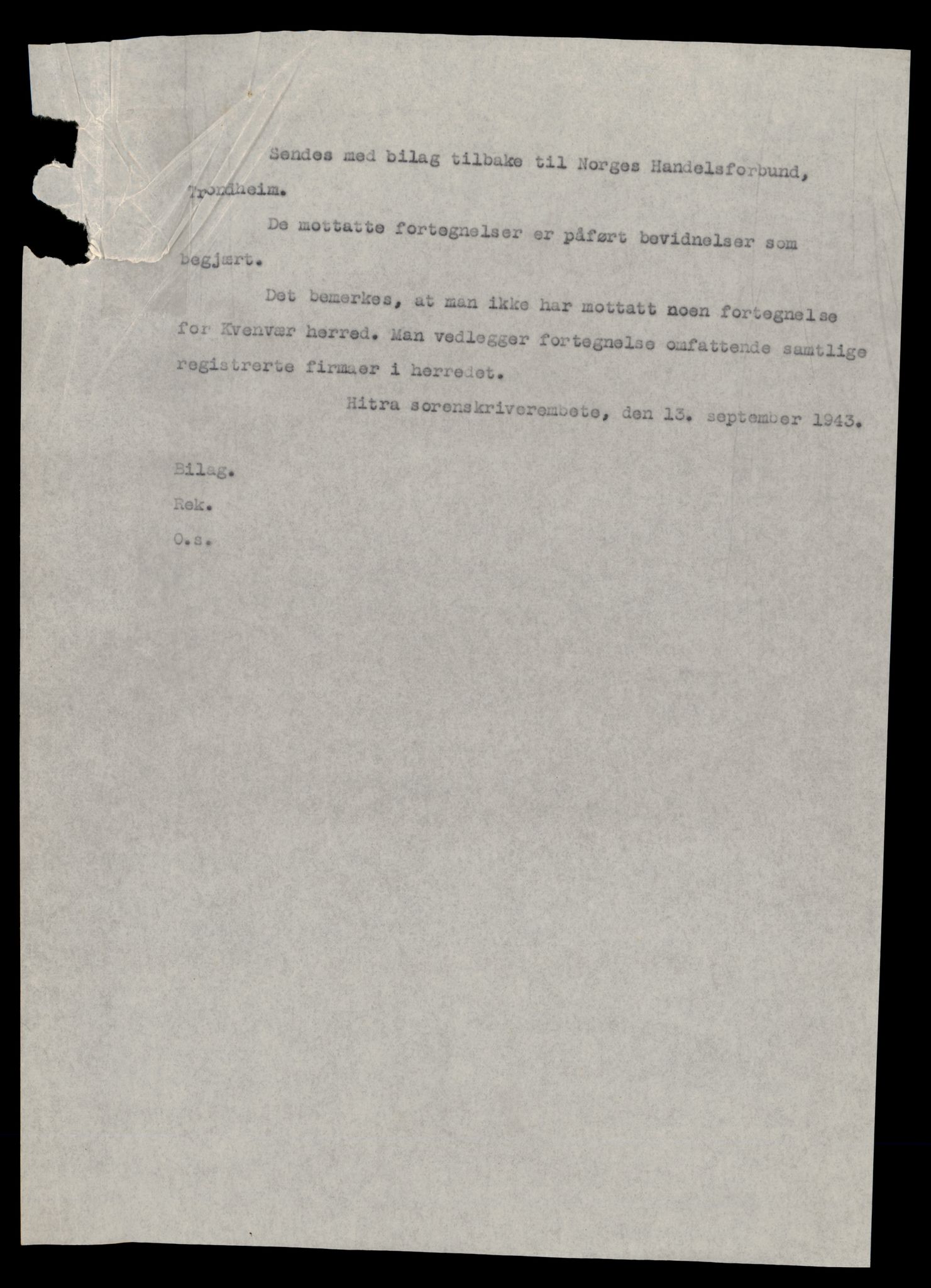 Fosen sorenskriveri, SAT/A-1107/2/J/Jd/Jdc/L0022: Bilag - Hitra, 1938-1948, p. 1