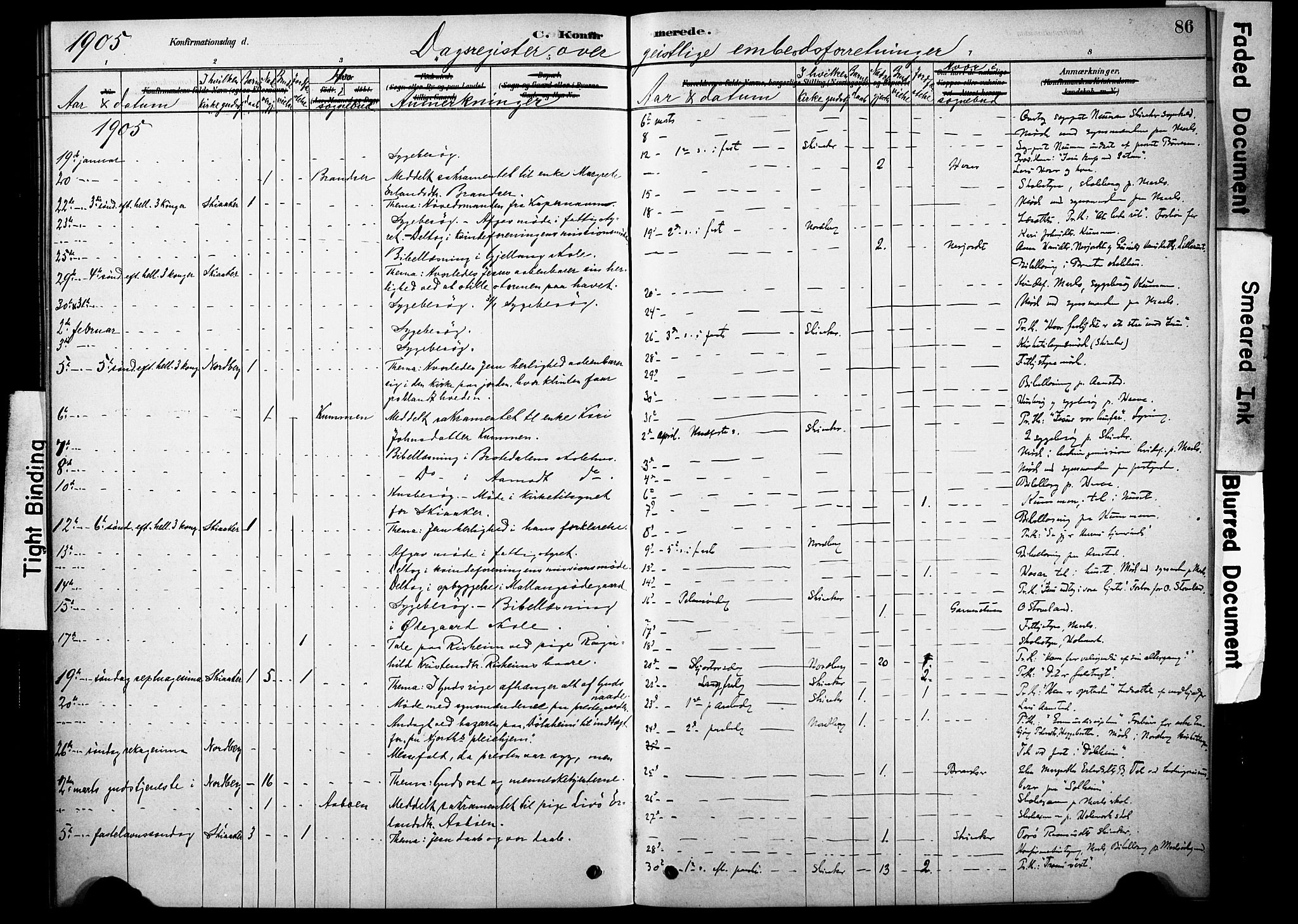 Skjåk prestekontor, SAH/PREST-072/H/Ha/Haa/L0002: Parish register (official) no. 2, 1878-1907, p. 86