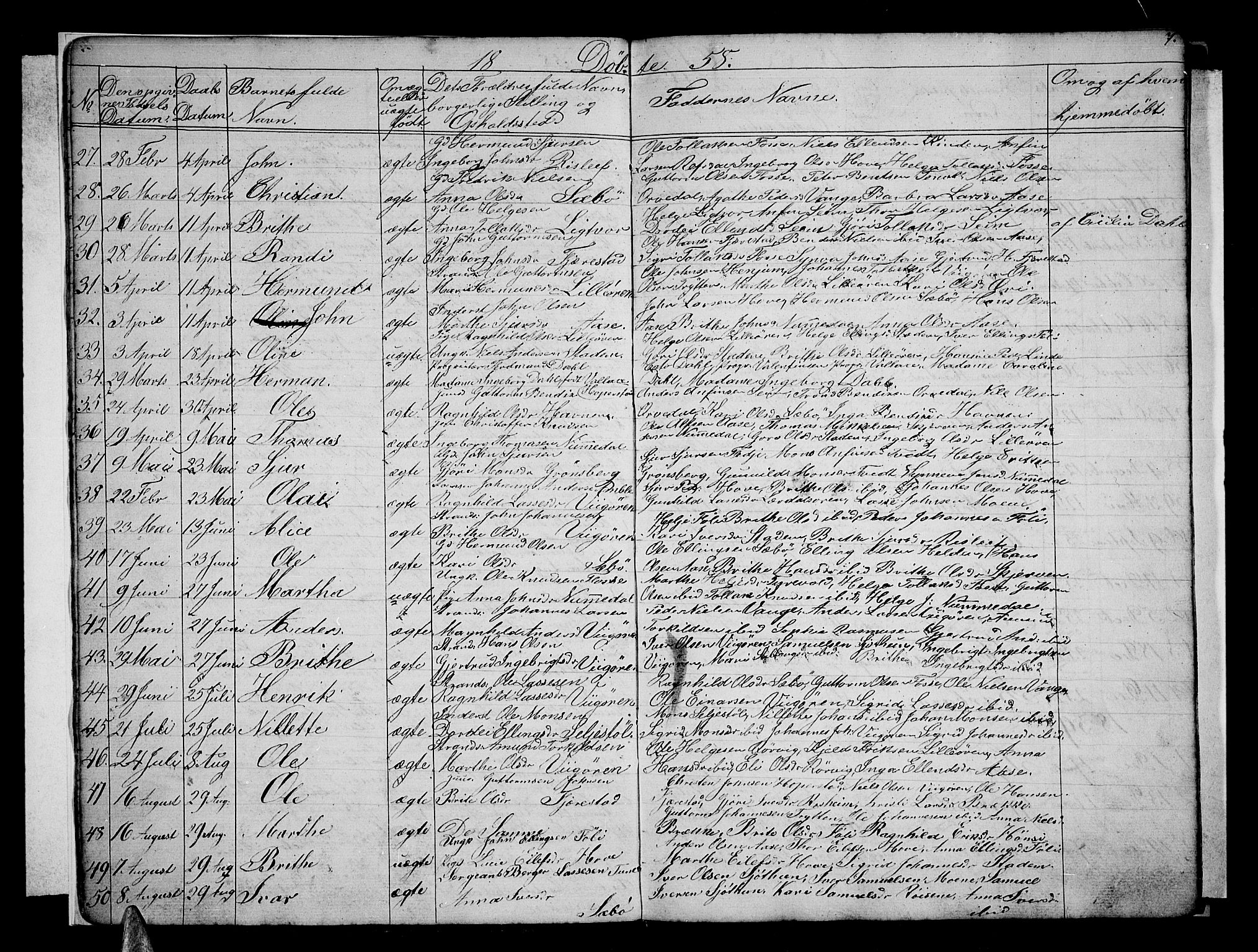 Vik sokneprestembete, AV/SAB-A-81501/H/Hab/Haba/L0002: Parish register (copy) no. A 2, 1856-1877, p. 7