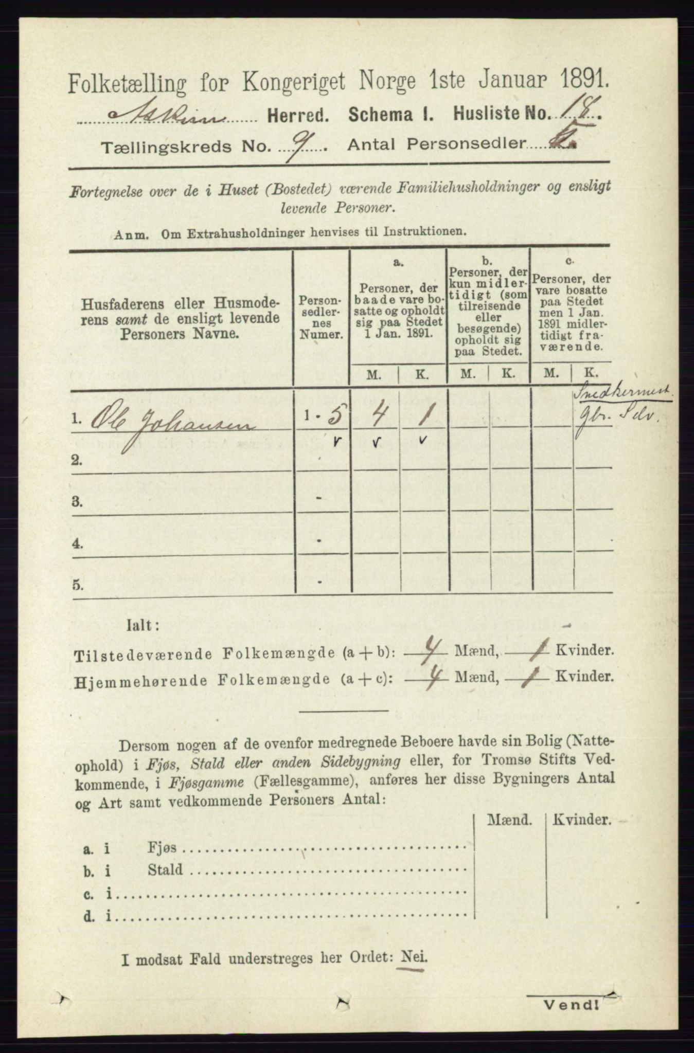 RA, 1891 census for 0124 Askim, 1891, p. 1457