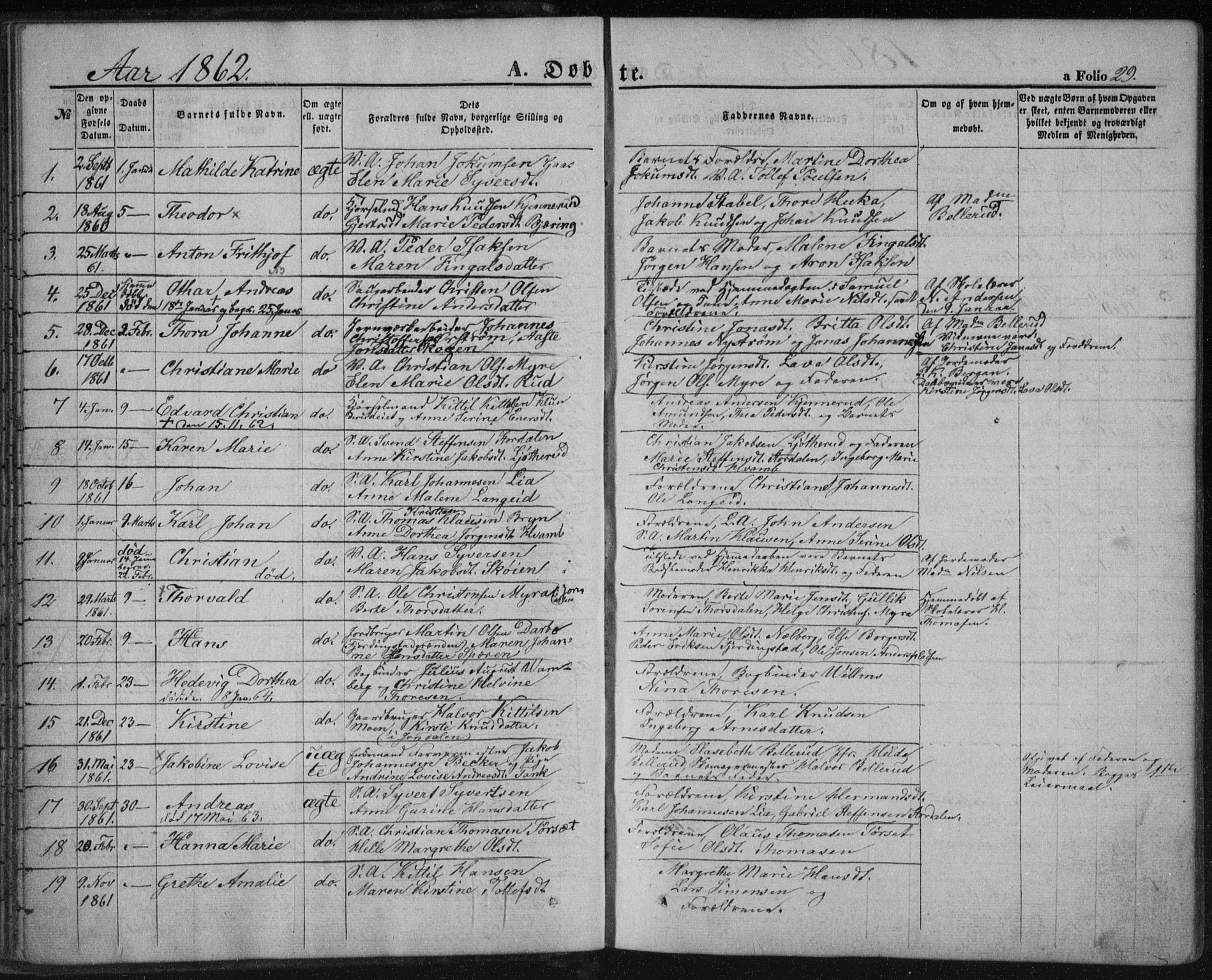 Kongsberg kirkebøker, SAKO/A-22/F/Fa/L0010: Parish register (official) no. I 10, 1859-1875, p. 29