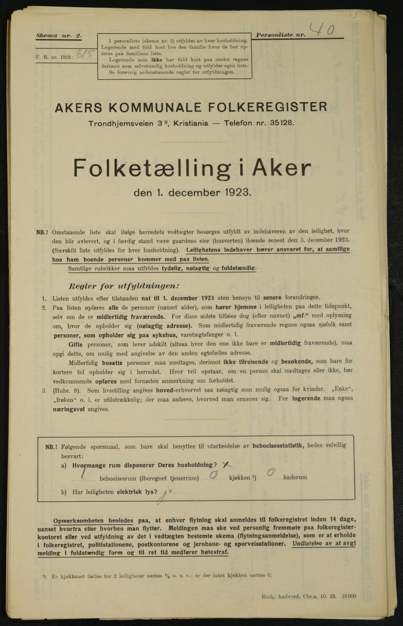 , Municipal Census 1923 for Aker, 1923, p. 26868