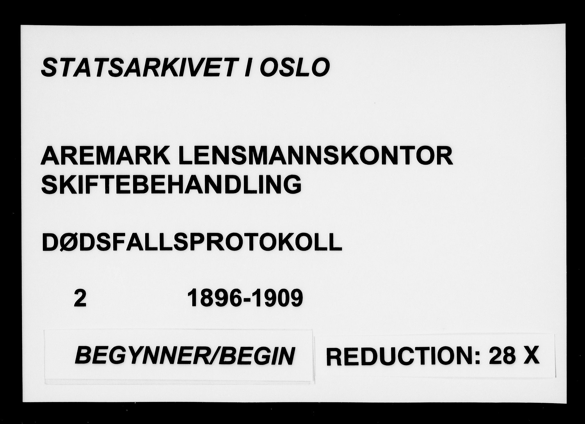 Aremark lensmannskontor, SAO/A-10631/H/Ha/L0002: Dødsfallsprotokoll, 1896-1909